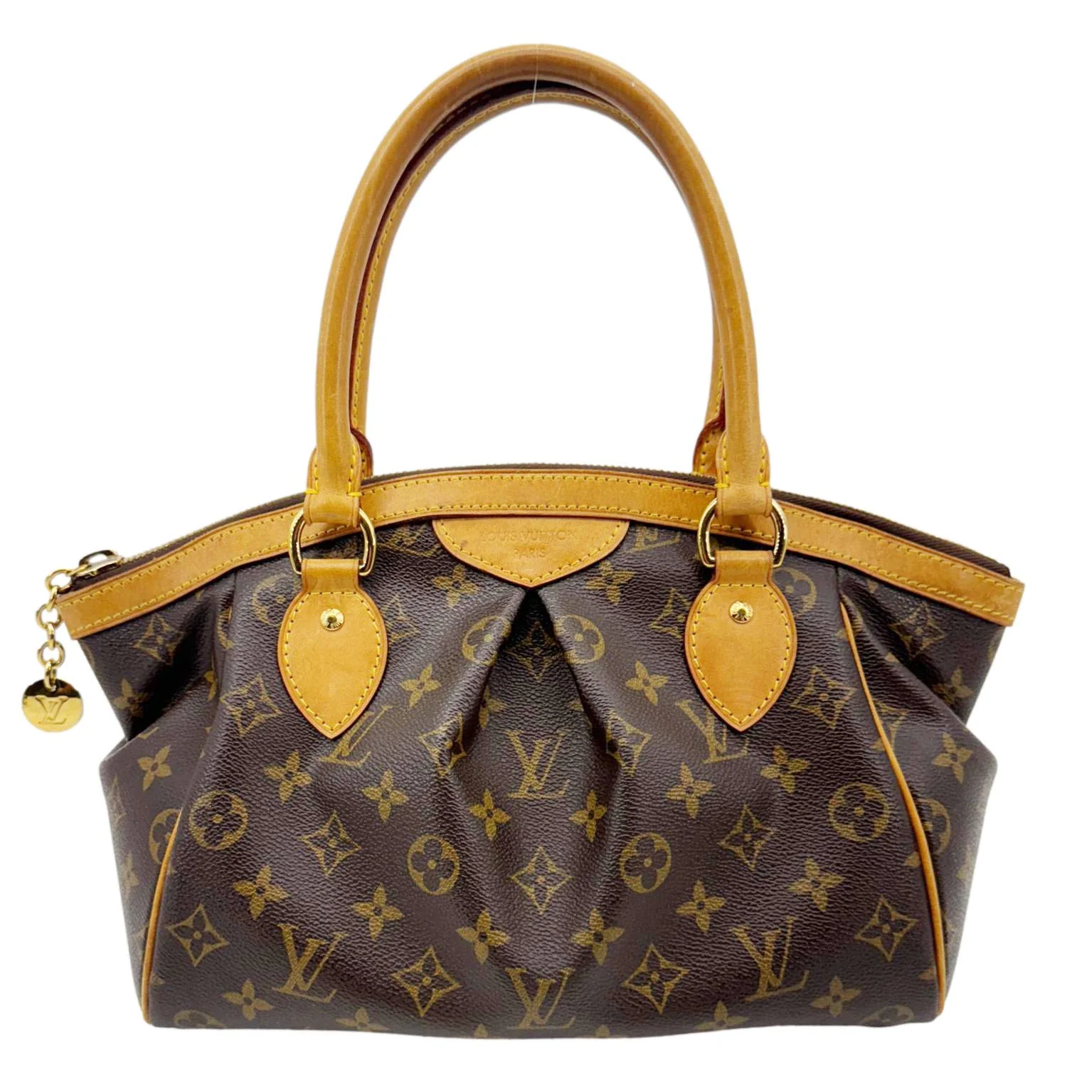 LOUIS VUITTON Tivoli PM Monogram Canvas Satchel Bag Brown - Image 3