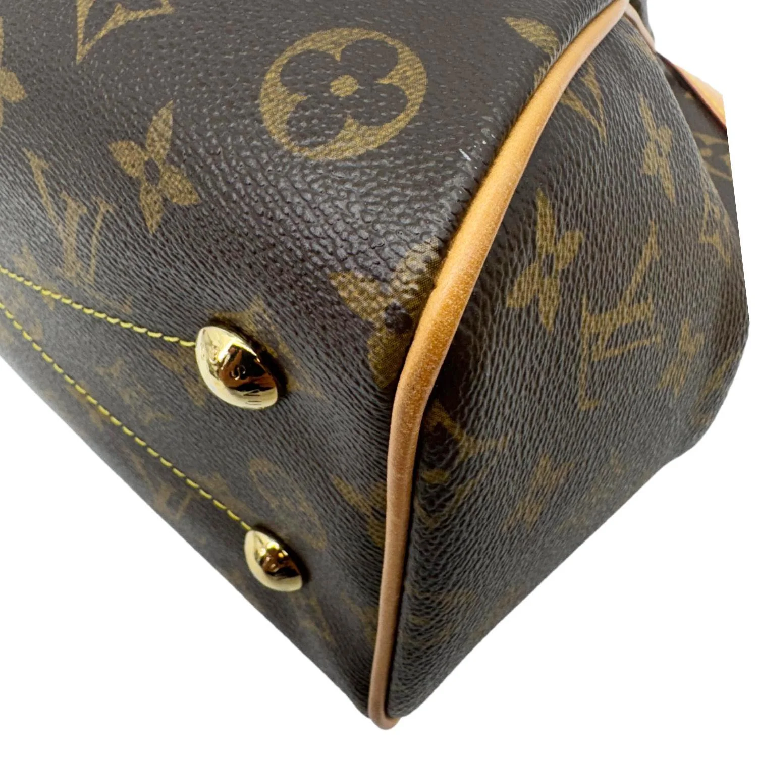 LOUIS VUITTON Tivoli PM Monogram Canvas Satchel Bag Brown - Image 12