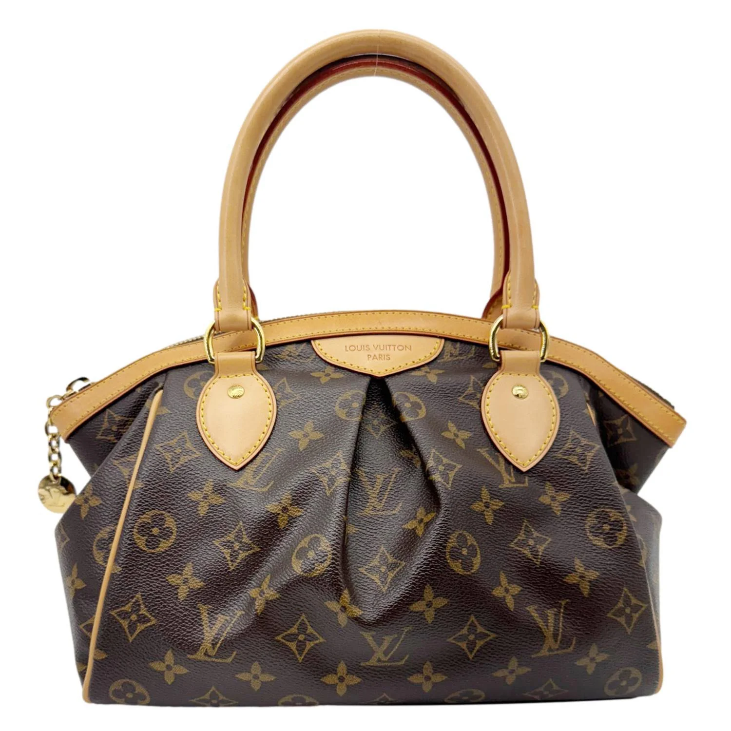 LOUIS VUITTON Tivoli PM Monogram Canvas Satchel Bag Brown - Image 6