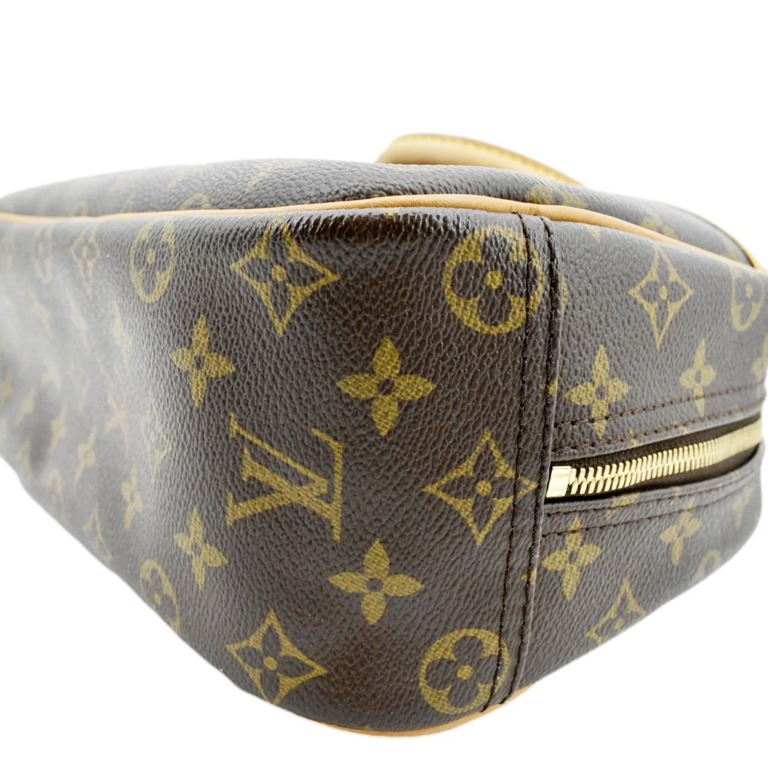 LOUIS VUITTON Trouville PM Monogram Canvas Satchel Bag Brown - Image 9