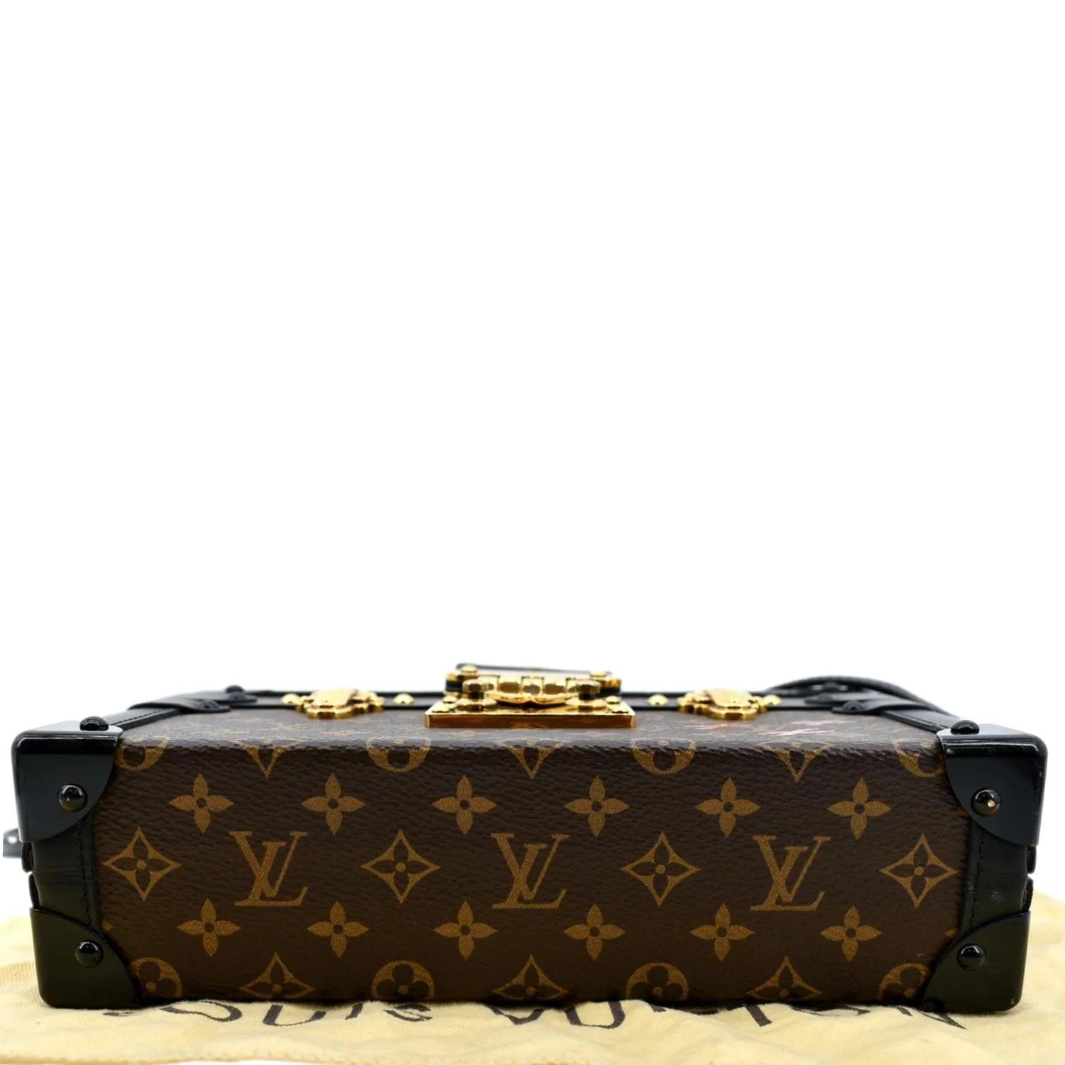 LOUIS VUITTON Trunk Clutch Reverse Monogram Crossbody Bag Brown - Image 10