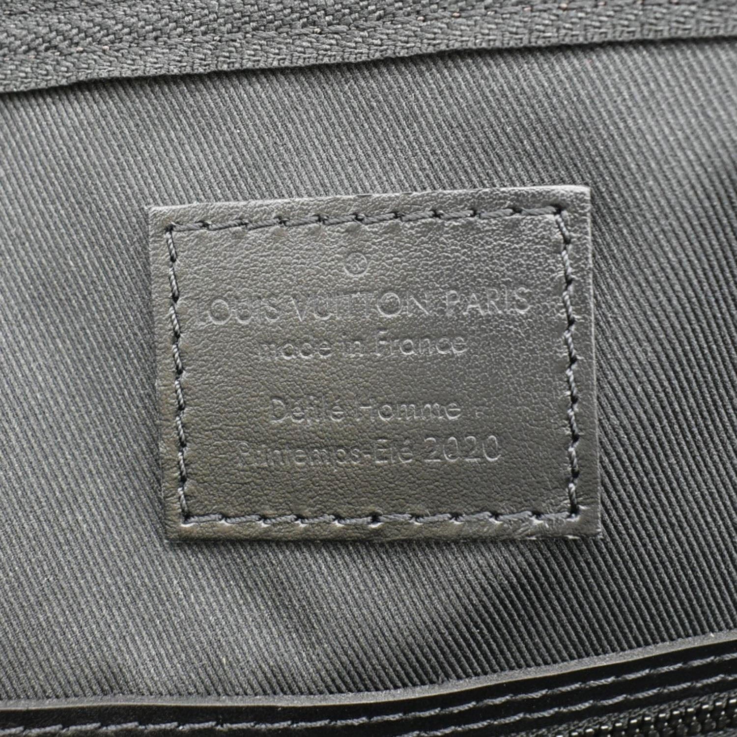 LOUIS VUITTON Keepall Triangle 50 Monogram Tuffetage Travel Bag Black - Image 13