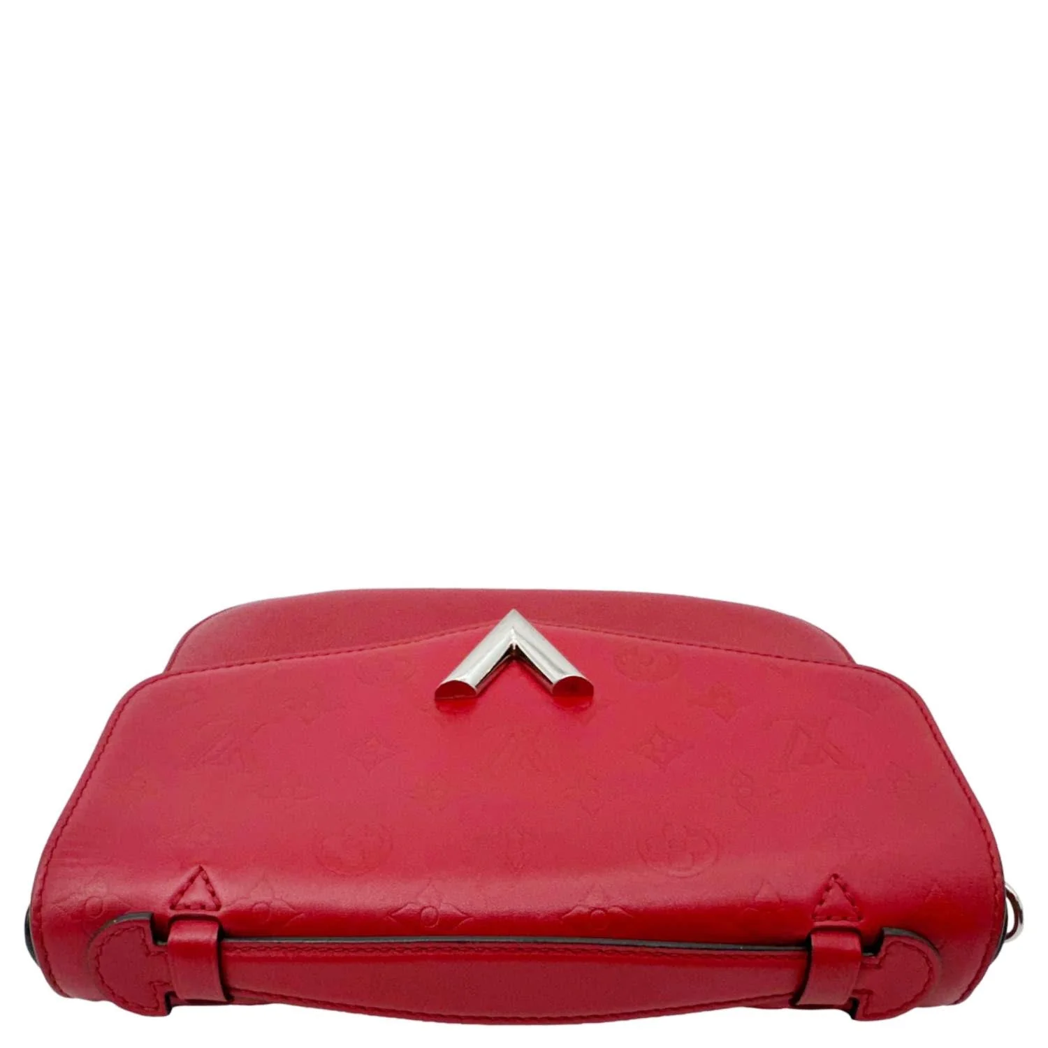 LOUIS VUITTON Very Monogram Leather Messenger Bag Red - Image 4