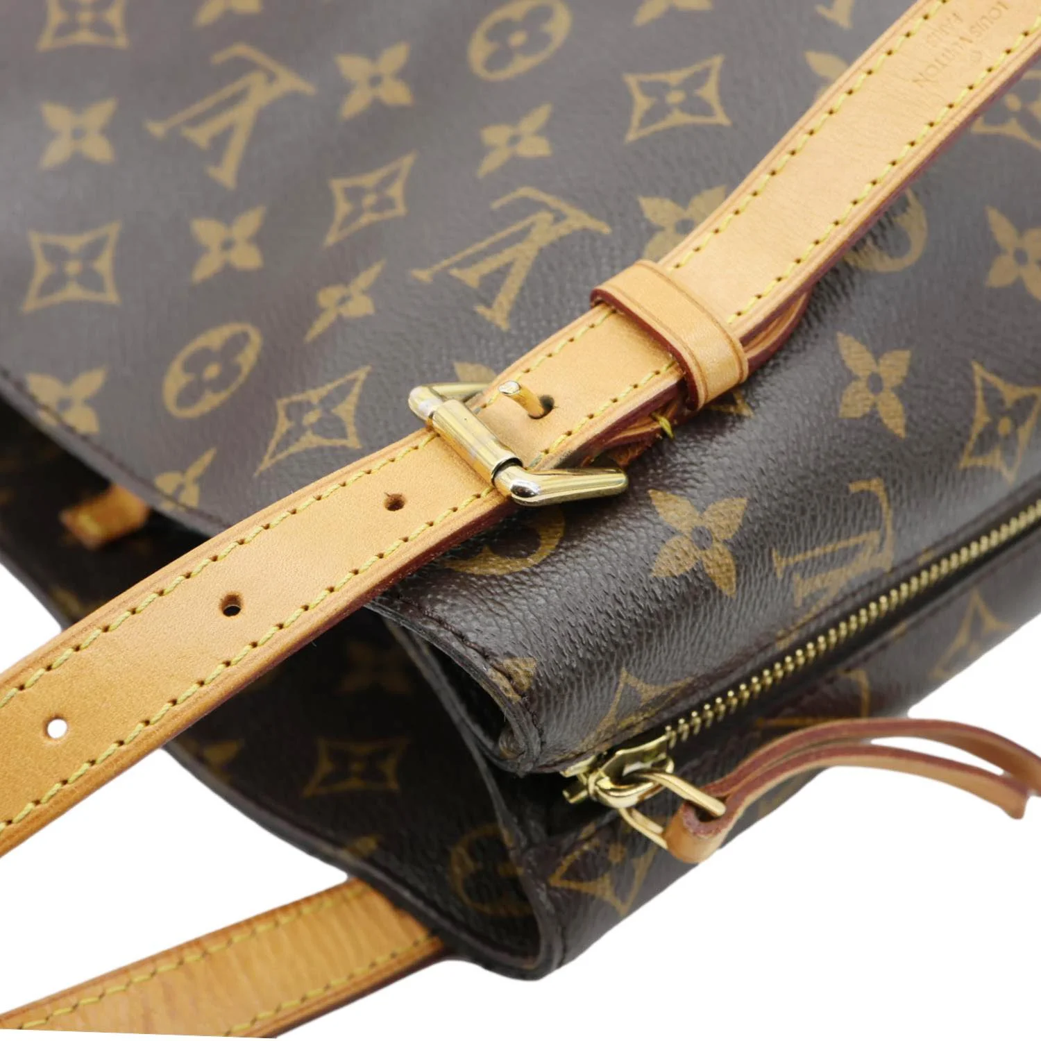 LOUIS VUITTON Voltaire Monogram Canvas Shoulder Bag Brown - Image 5