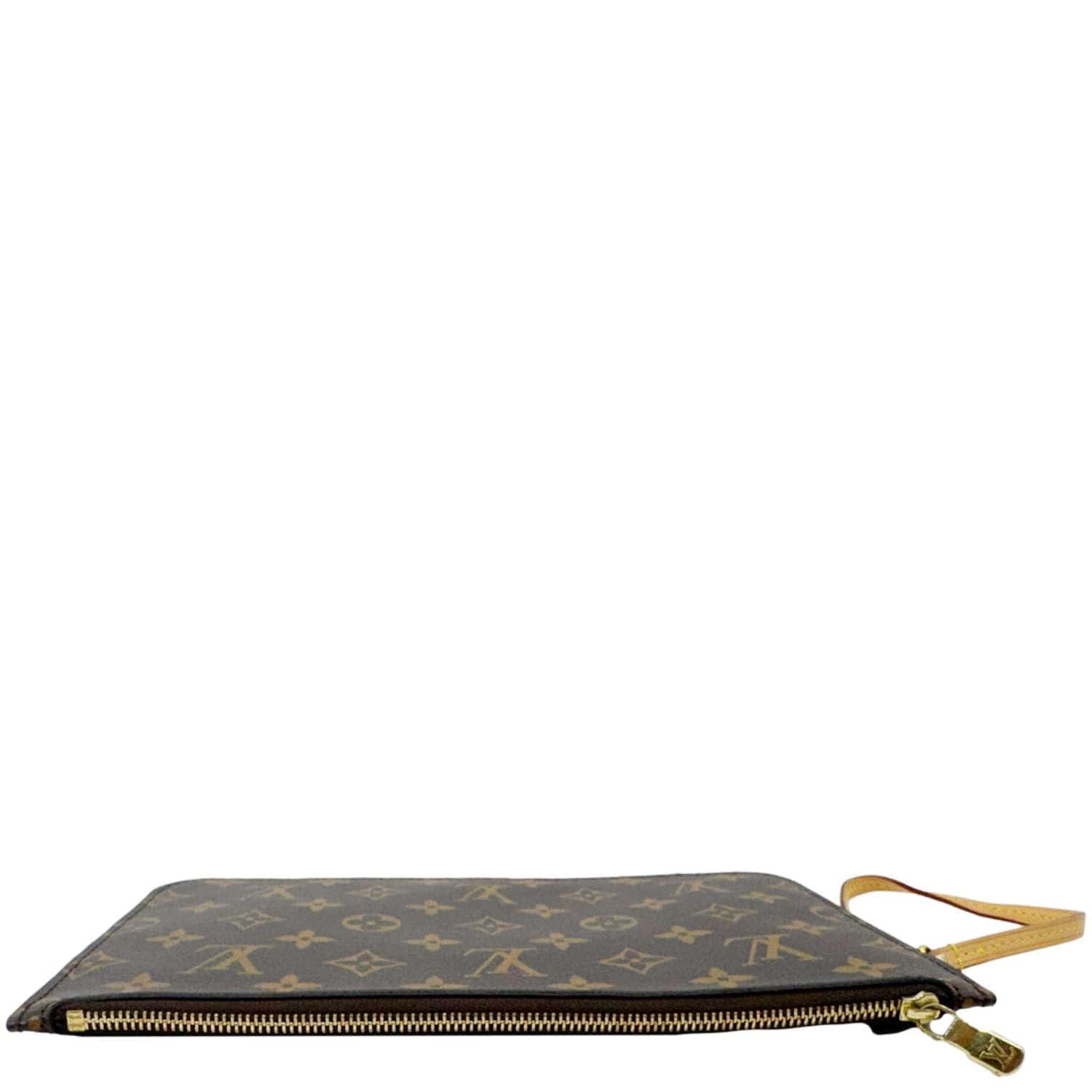 LOUIS VUITTON Neverfull Monogram Canvas Pochette Wristlet Brown - Image 4