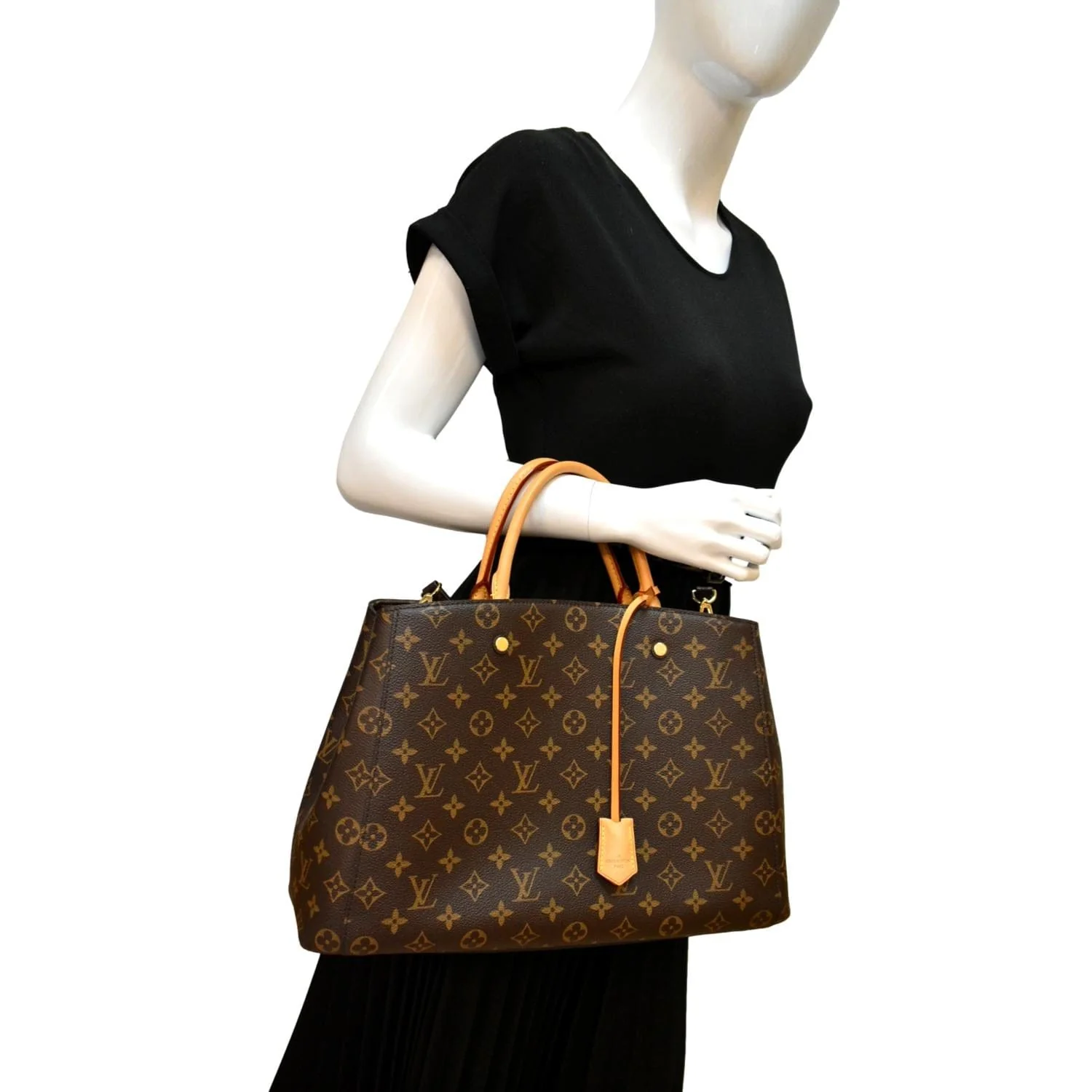 LOUIS VUITTON Montaigne GM Monogram Canvas Shoulder Bag Brown - Image 2