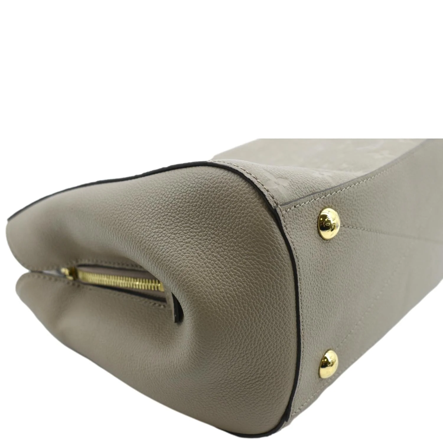 LOUIS VUITTON Montaigne MM Monogram Empreinte Shoulder Bag Tourterelle - Image 8