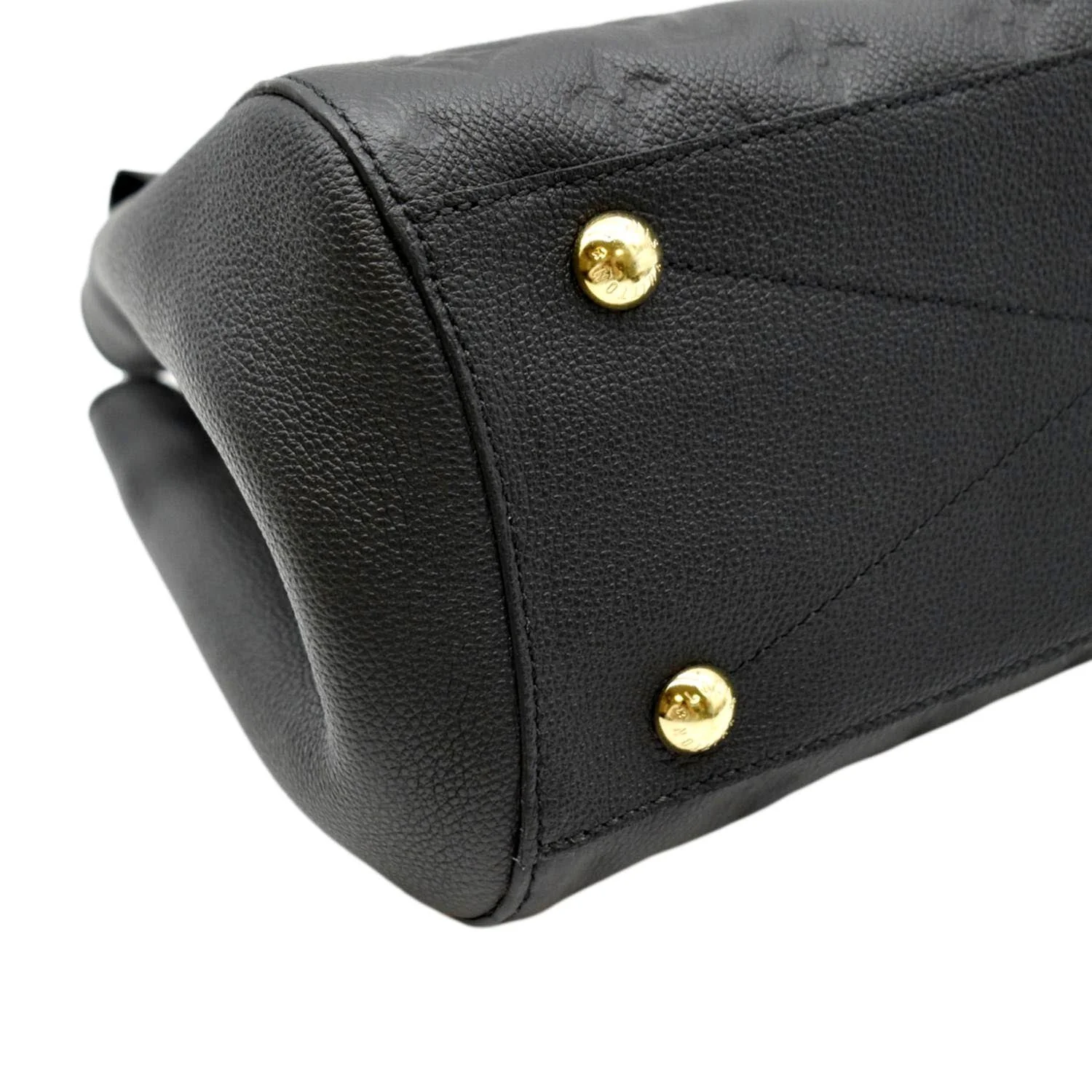 LOUIS VUITTON Montaigne MM Monogram Empreinte Satchel Bag Black - Image 8