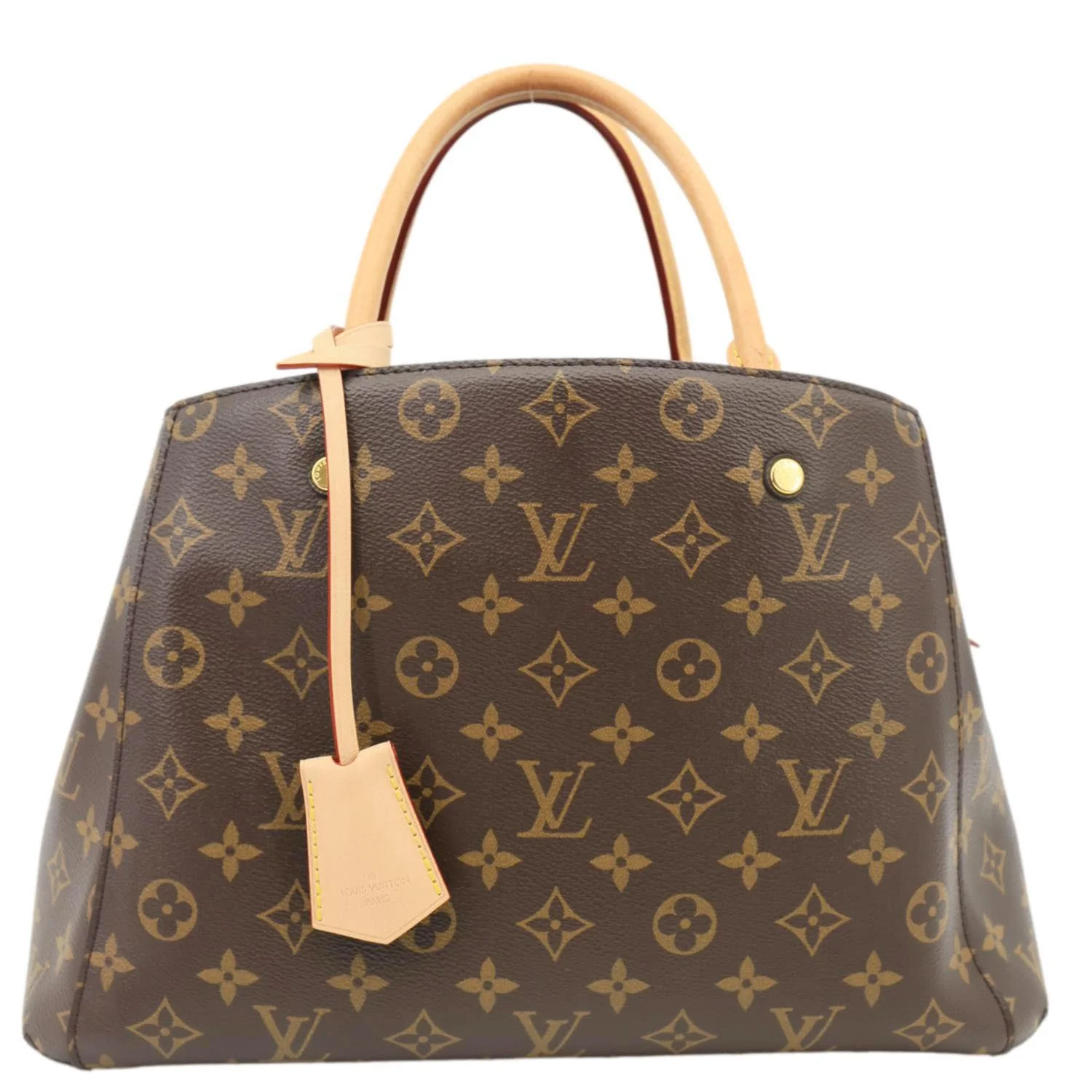 Louis Vuitton Montaigne MM Monogram Canvas Shoulder Bag Brown - Image 3