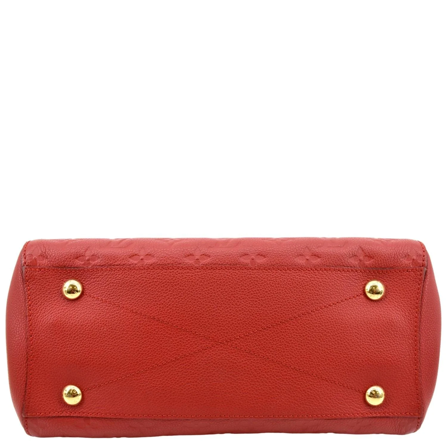 LOUIS VUITTON Montaigne MM Monogram Empreinte Shoulder Bag Red - Image 7