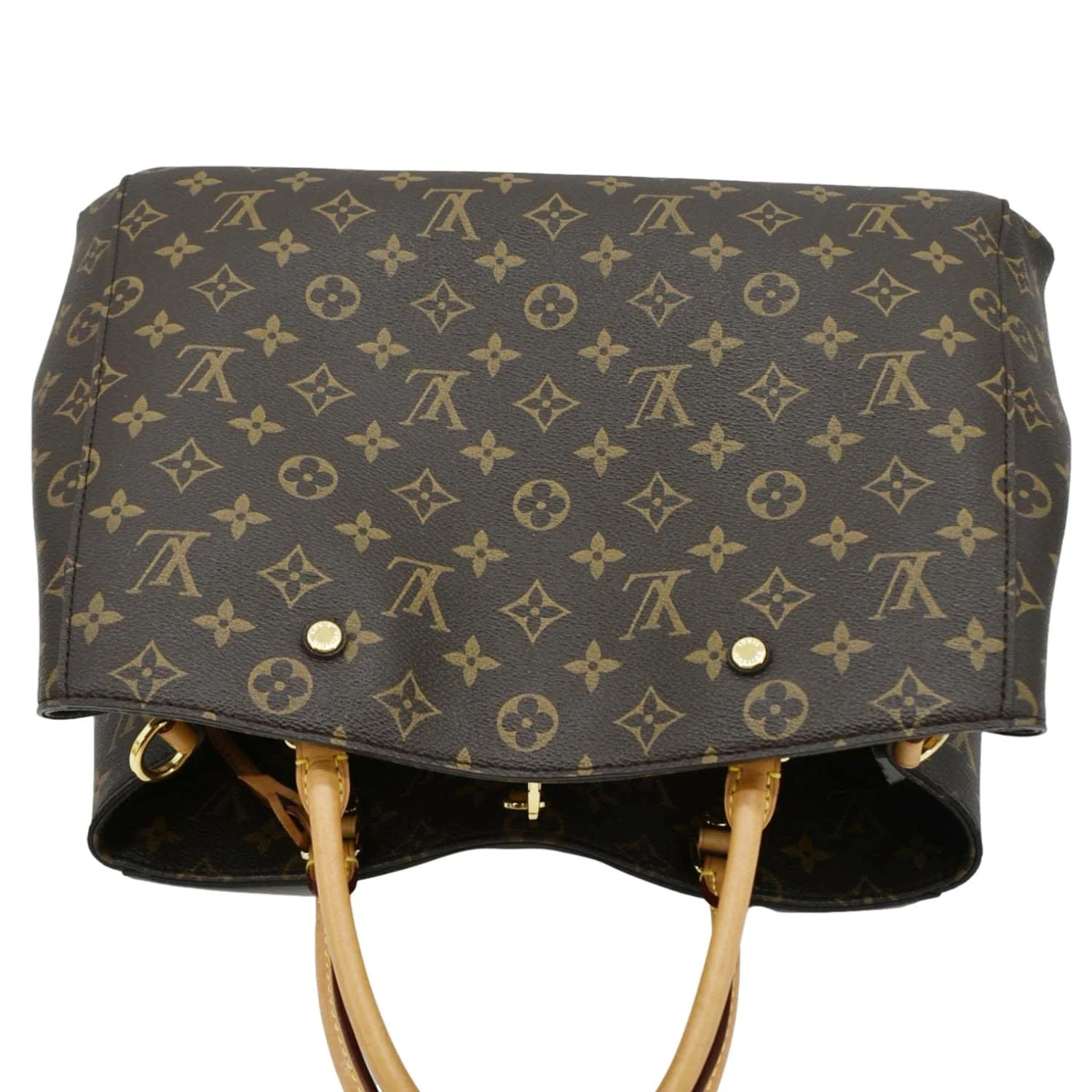 LOUIS VUITTON Montaigne GM Monogram Canvas Shoulder Bag Brown - Image 5