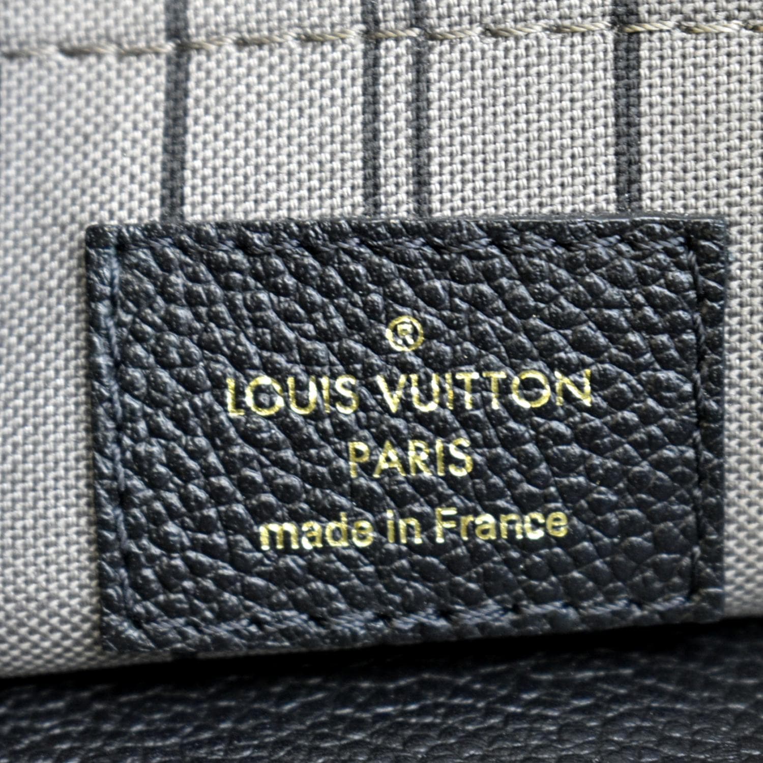 LOUIS VUITTON Montaigne BB Monogram Empreinte Leather Satchel Bag Black - Image 12