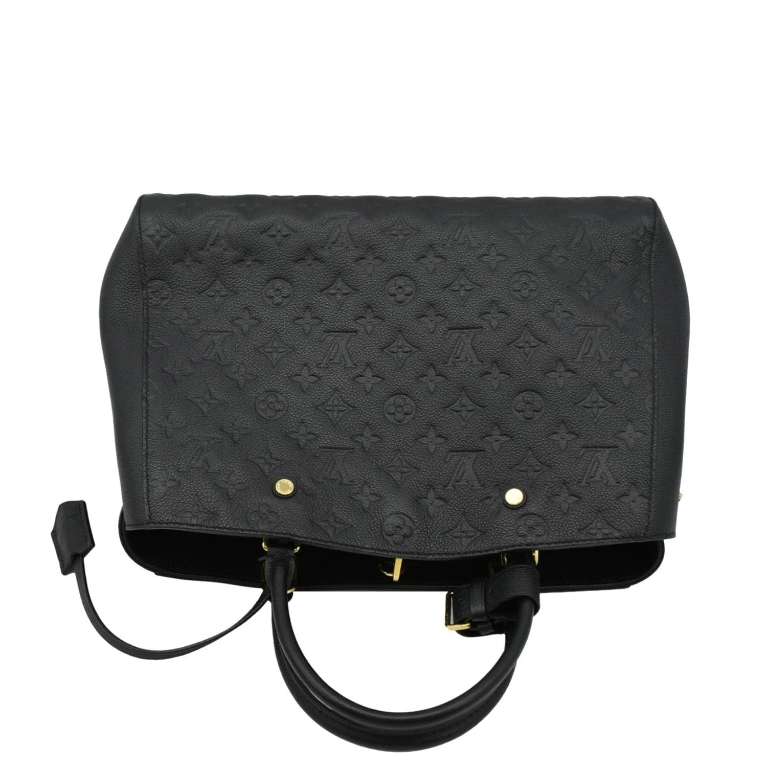 LOUIS VUITTON Montaigne MM Monogram Empreinte Shoulder Bag Black - Image 5