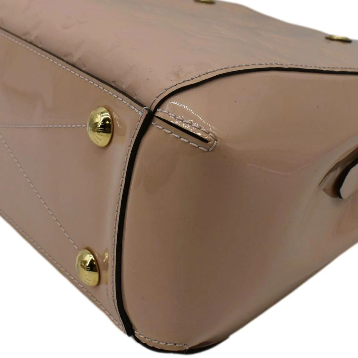 LOUIS VUITTON Montaigne BB Vernis Leather Tote Shoulder Bag Dusty Pink - Image 7