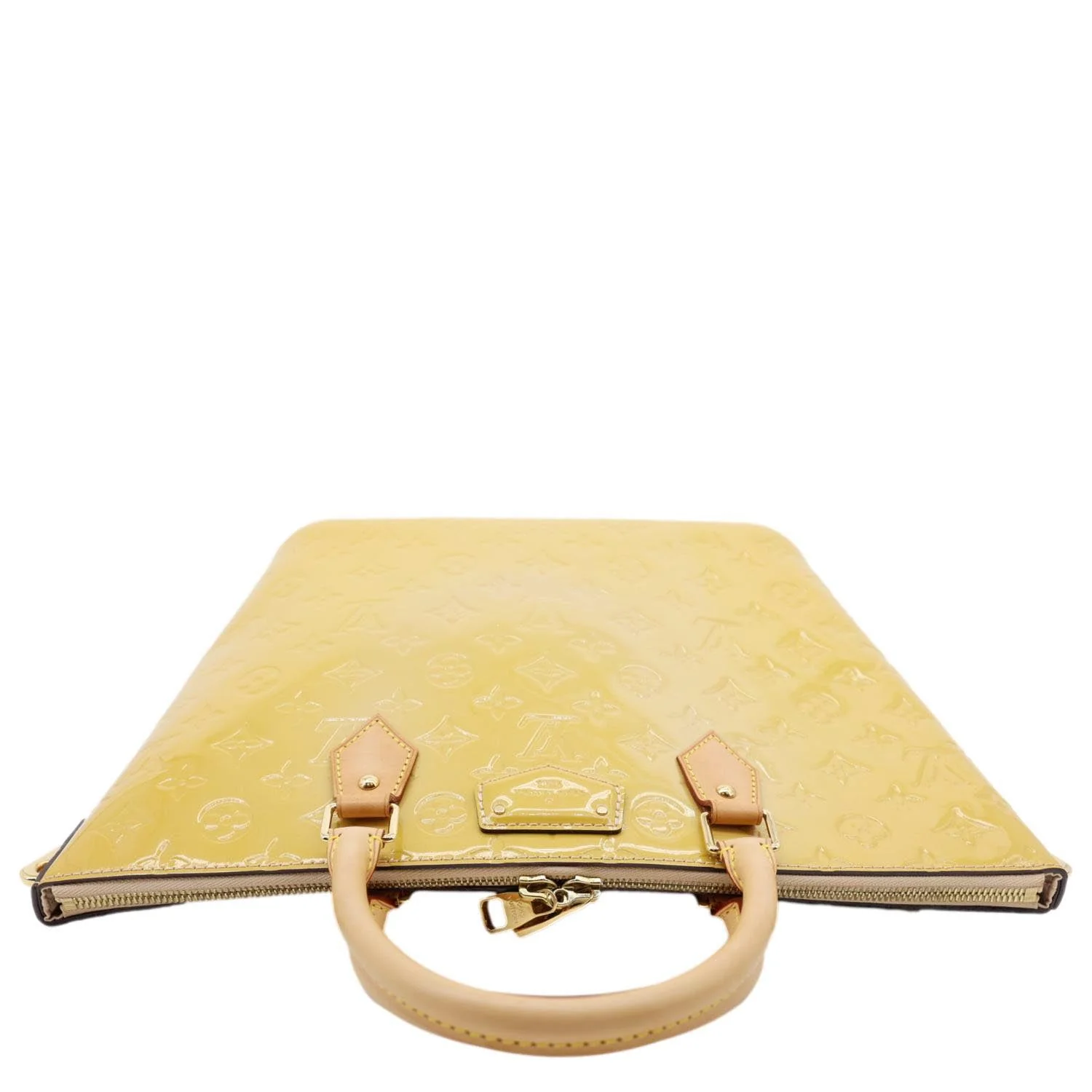 LOUIS VUITTON Montebello MM Monogram Vernis Shoulder Bag Mustard - Image 5