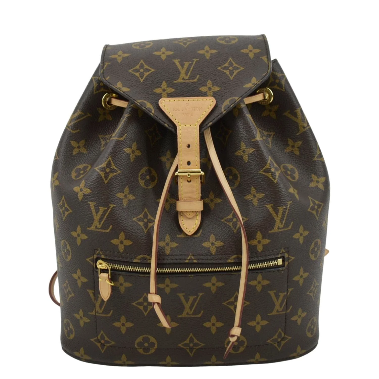 LOUIS VUITTON Montsouris PM Monogram Canvas Backpack Brown