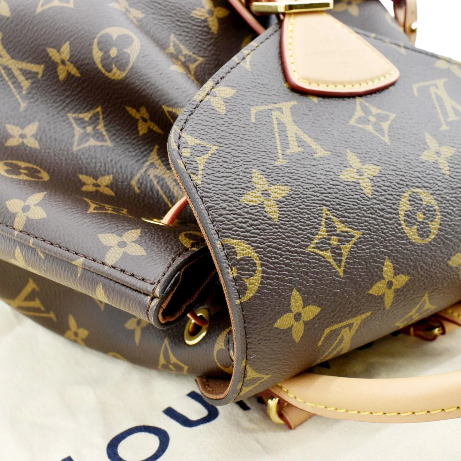 LOUIS VUITTON Montsouris NM PM Monogram Canvas Backpack Bag Brown - Image 6