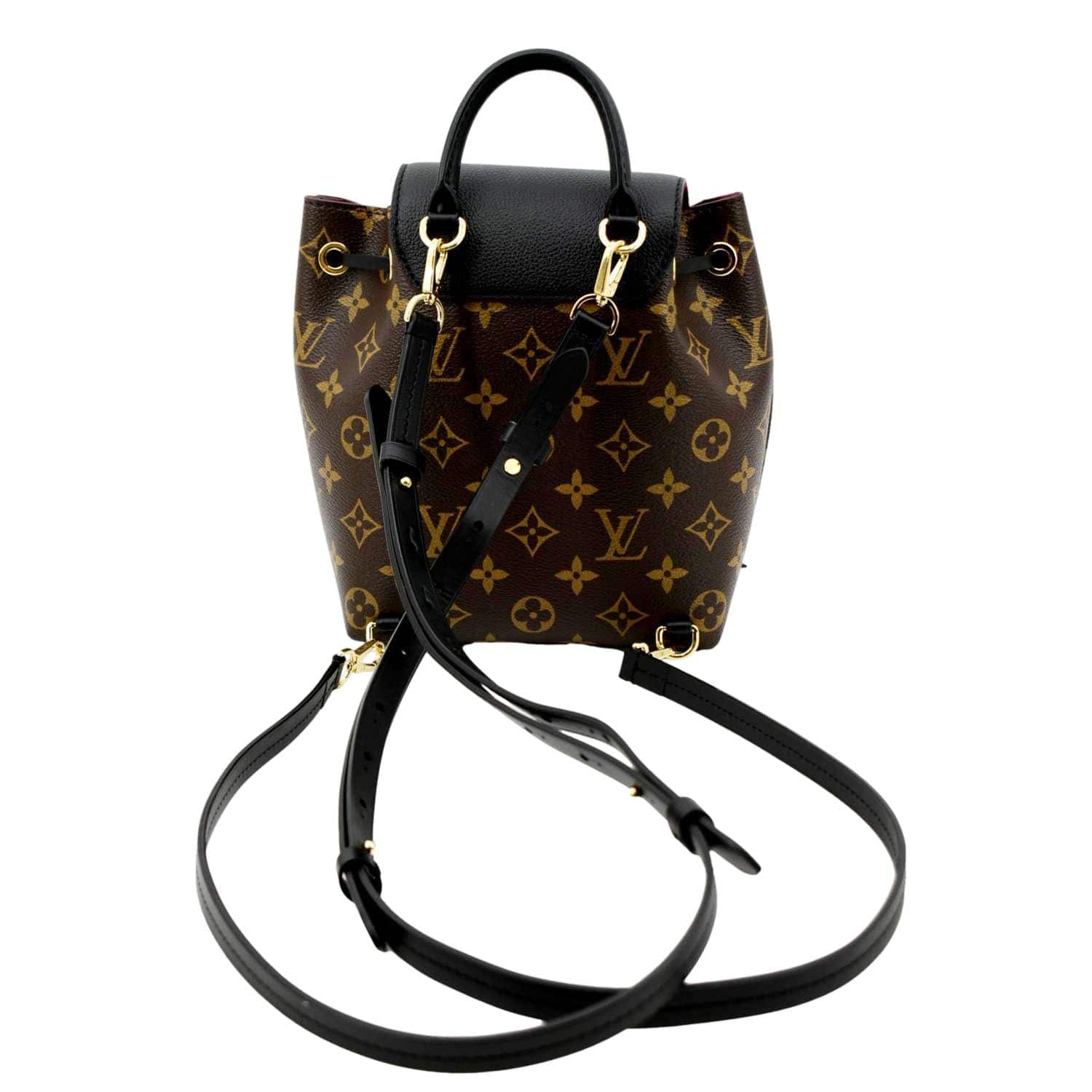 LOUIS VUITTON Montsouris BB Monogram Canvas Backpack Black - Image 4