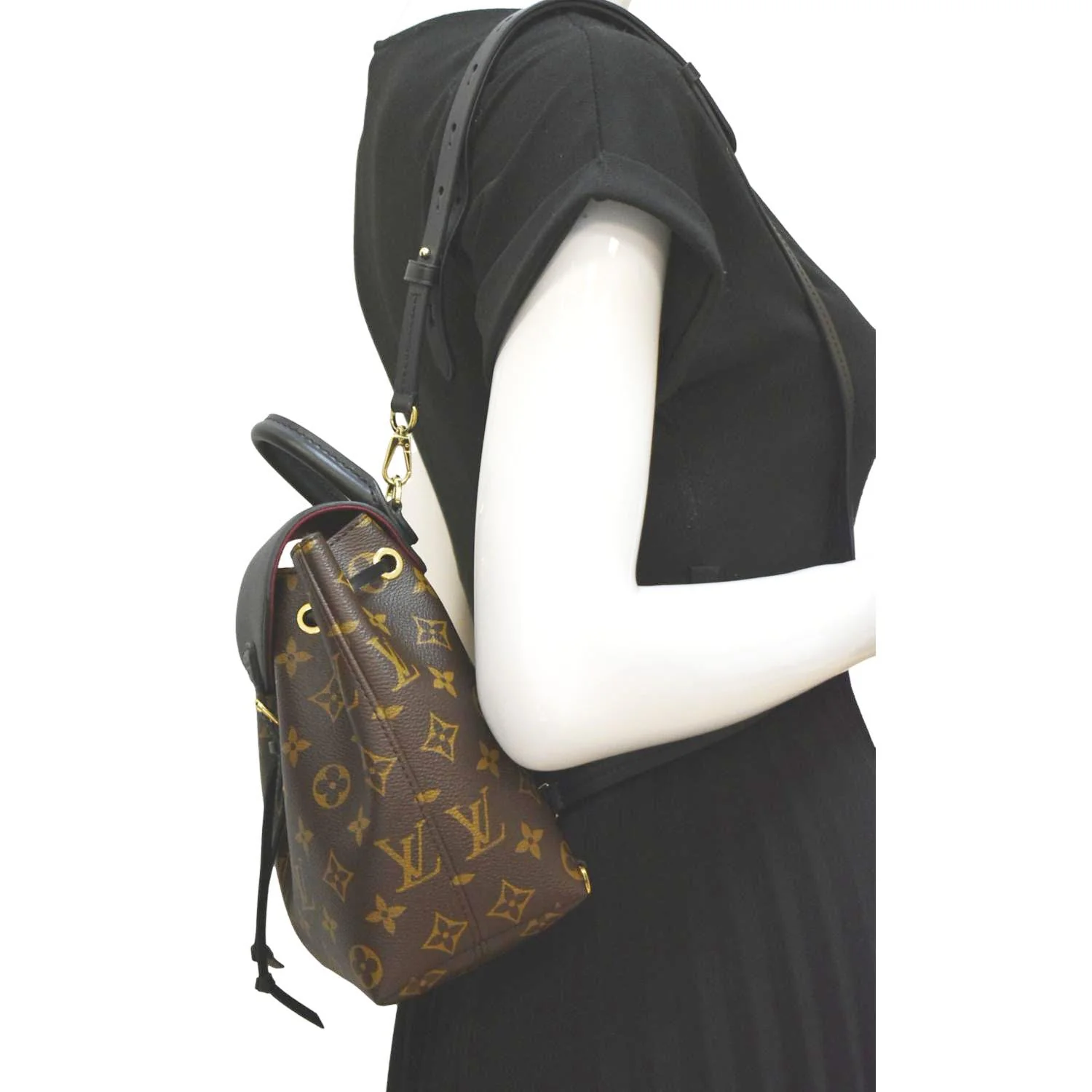 LOUIS VUITTON Montsouris BB Monogram Canvas Backpack Black - Image 2