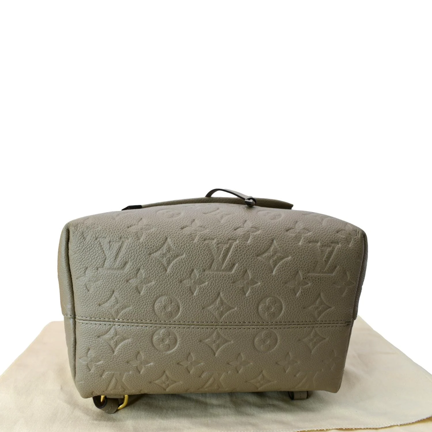 LOUIS VUITTON Montsouris Monogram Empreinte Leather Backpack Beige - Image 7