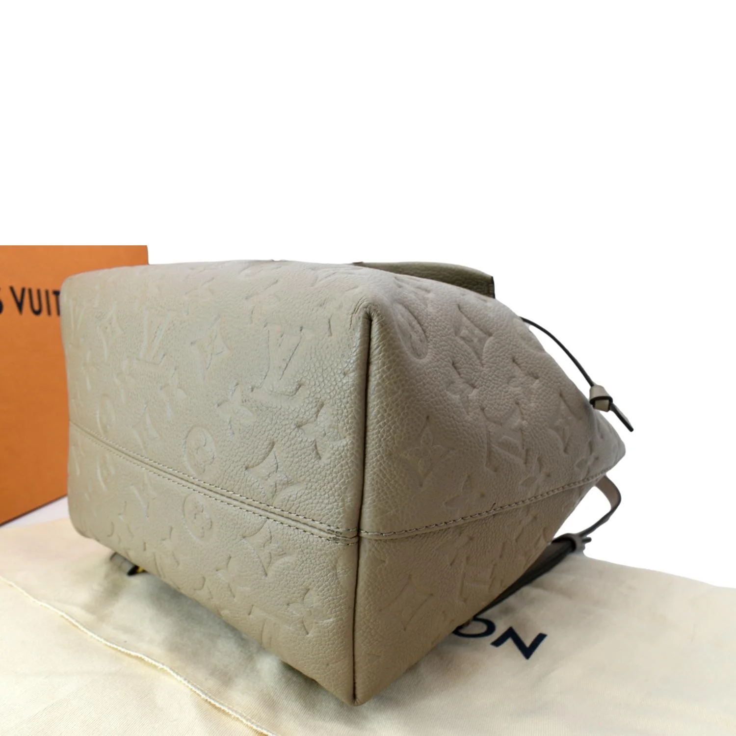 LOUIS VUITTON Montsouris Monogram Empreinte Leather Backpack Beige - Image 8