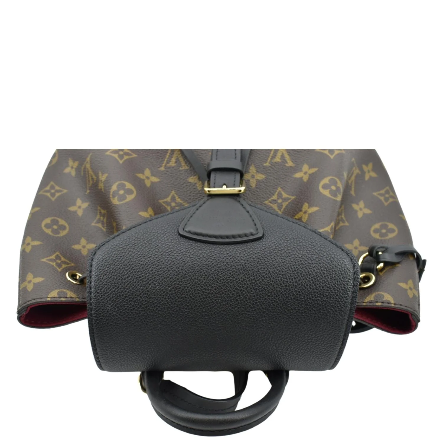 LOUIS VUITTON Montsouris NM Monogram Canvas Leather Backpack Bag Black - Image 4