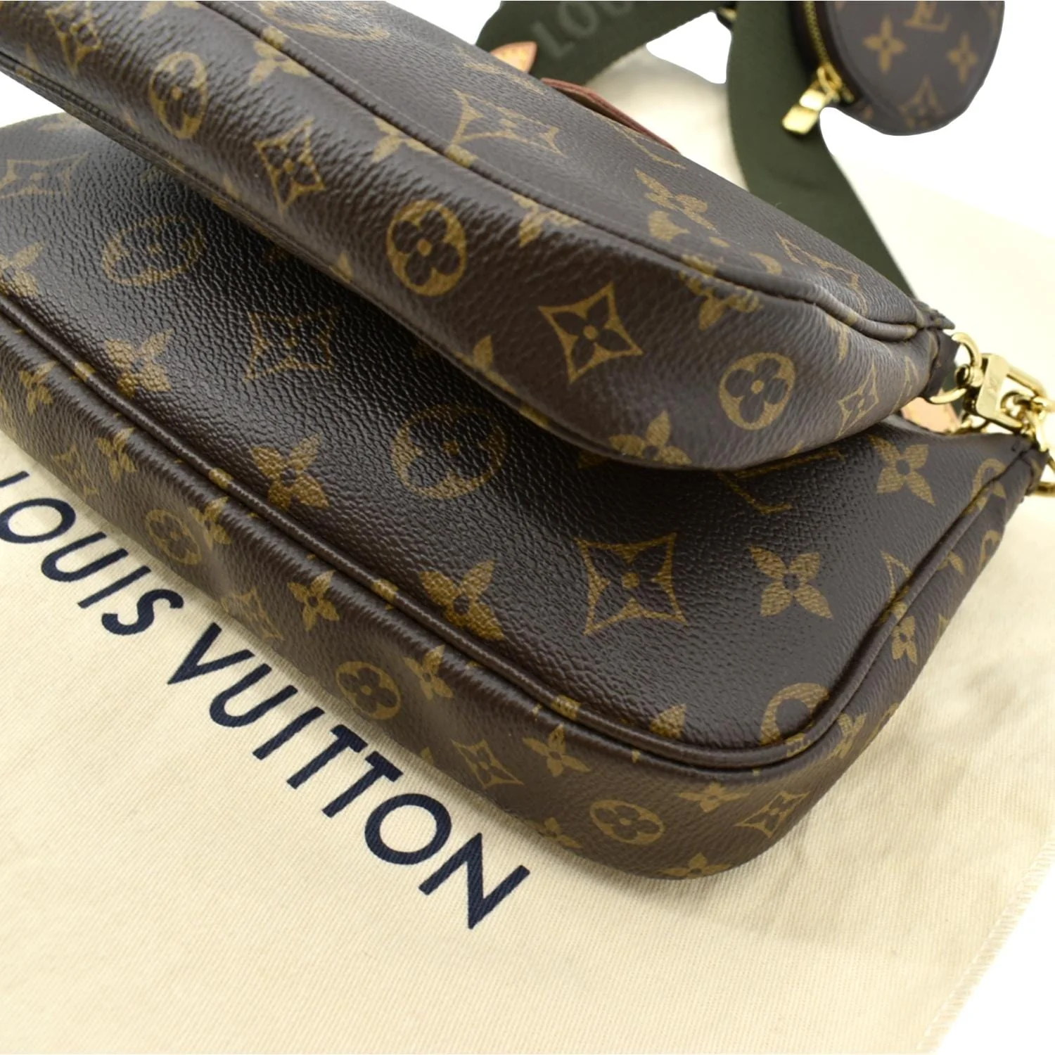 LOUIS VUITTON Multi Pochette Accessoires Monogram Canvas Shoulder Bag Khaki - Image 8