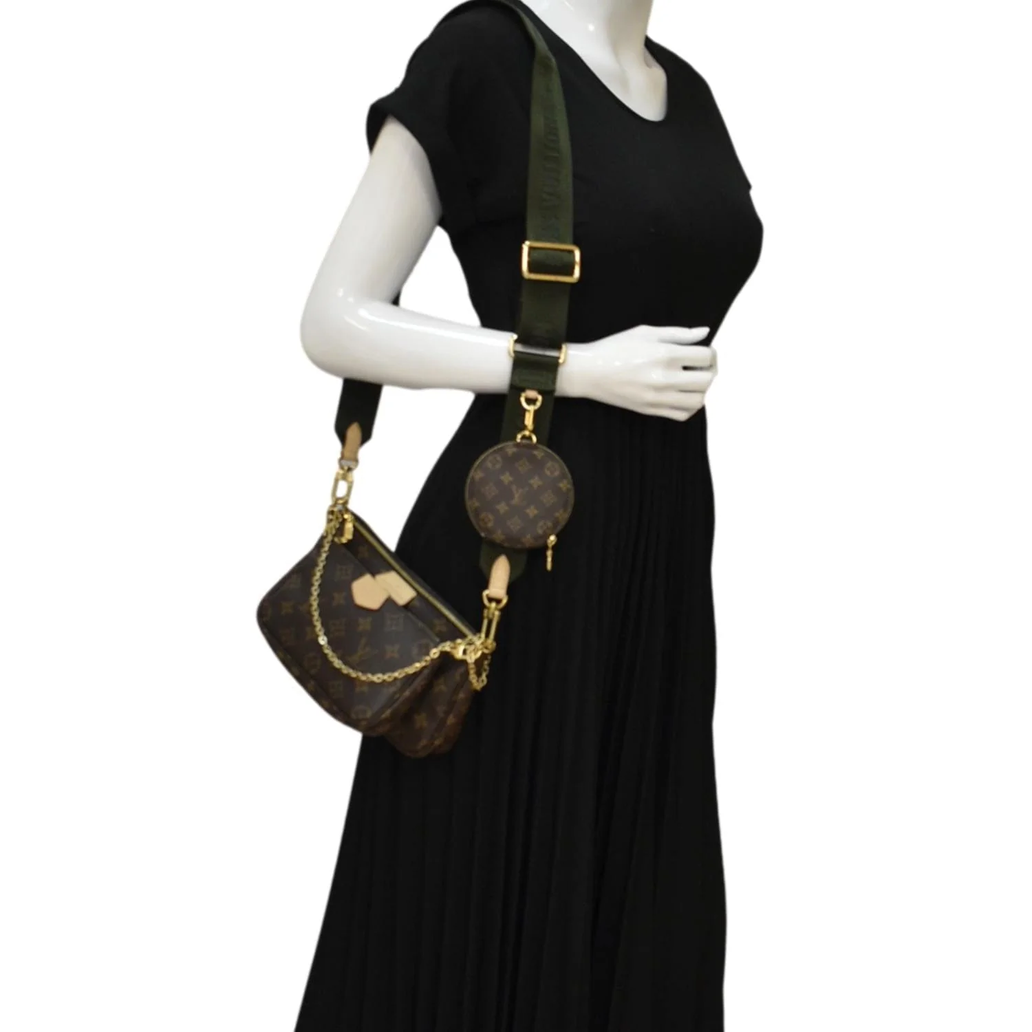 LOUIS VUITTON Multi Pochette Accessoires Monogram Canvas Crossbody Bag Brown - Image 2