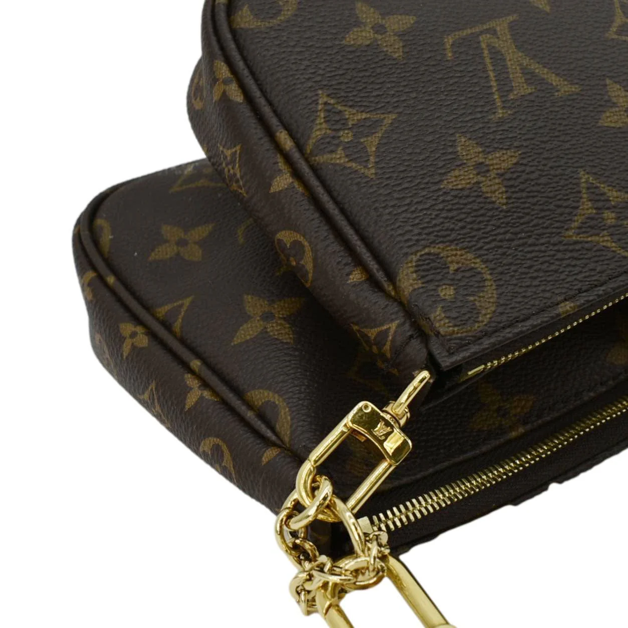 LOUIS VUITTON Multi Pochette Accessoires Monogram Canvas Crossbody Bag Brown - Image 5