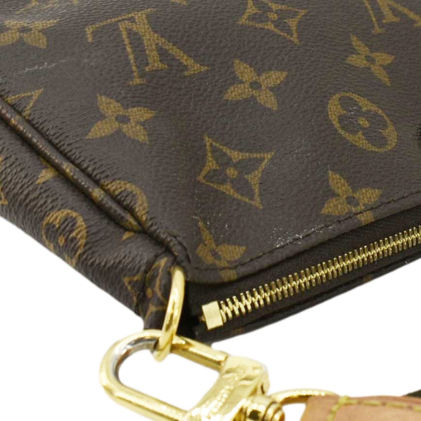 LOUIS VUITTON Multi Pochette Accessoires Monogram Canvas Crossbody Bag Olive - Image 7