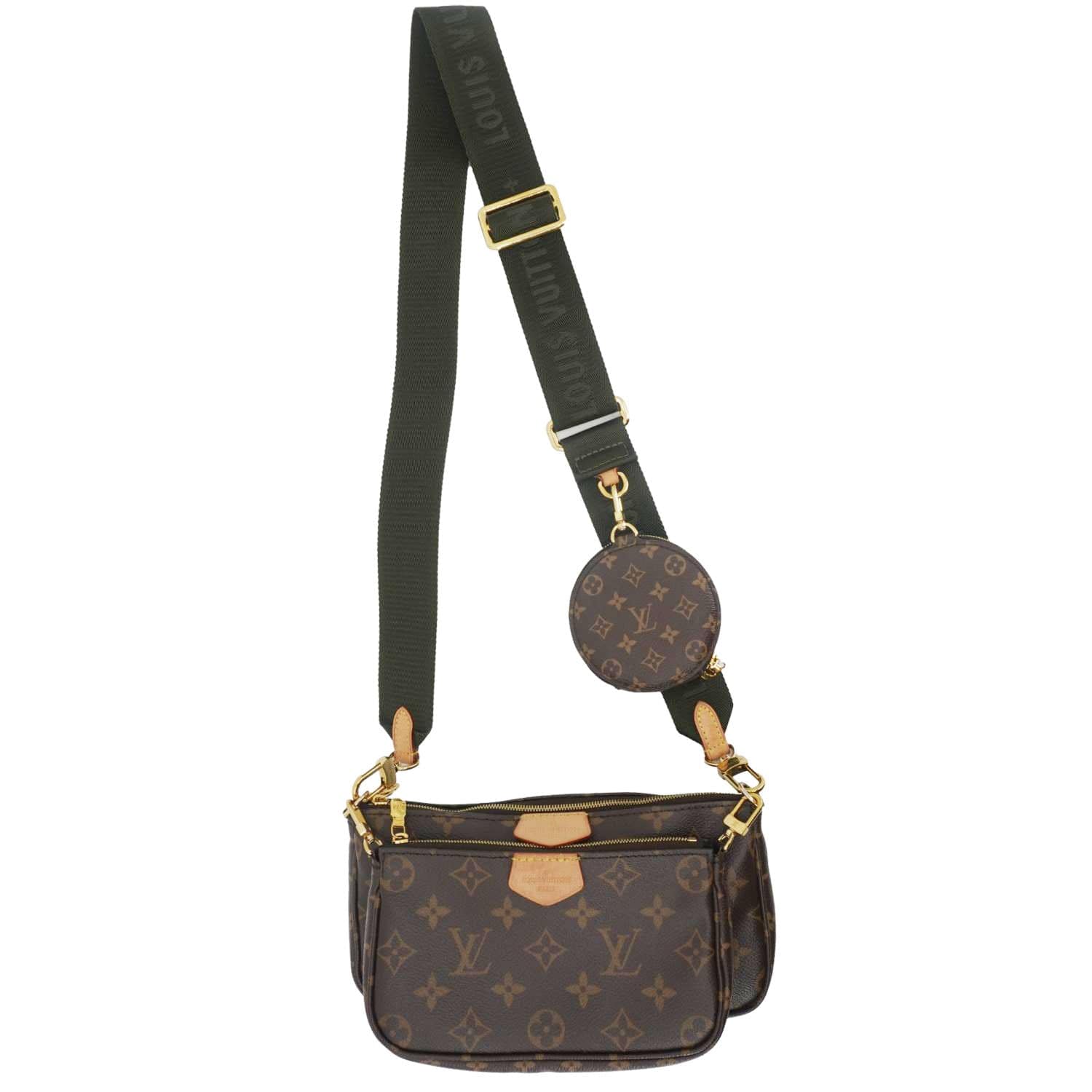 LOUIS VUITTON Multi Pochette Accessoires Monogram Canvas Crossbody Bag Brown - Image 4