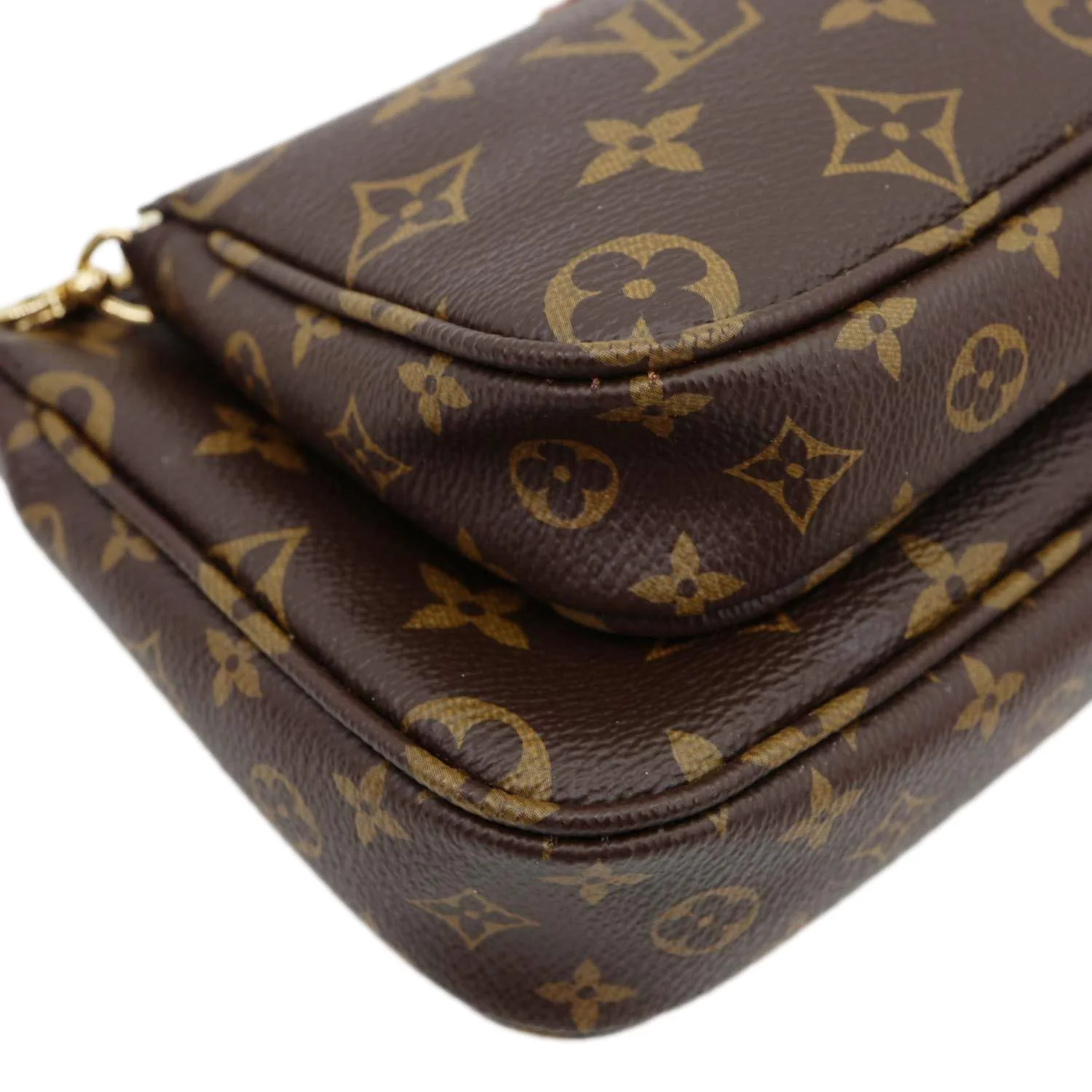 LOUIS VUITTON Multi Pochette Accessoires Monogram Canvas Crossbody Bag Brown - Image 8