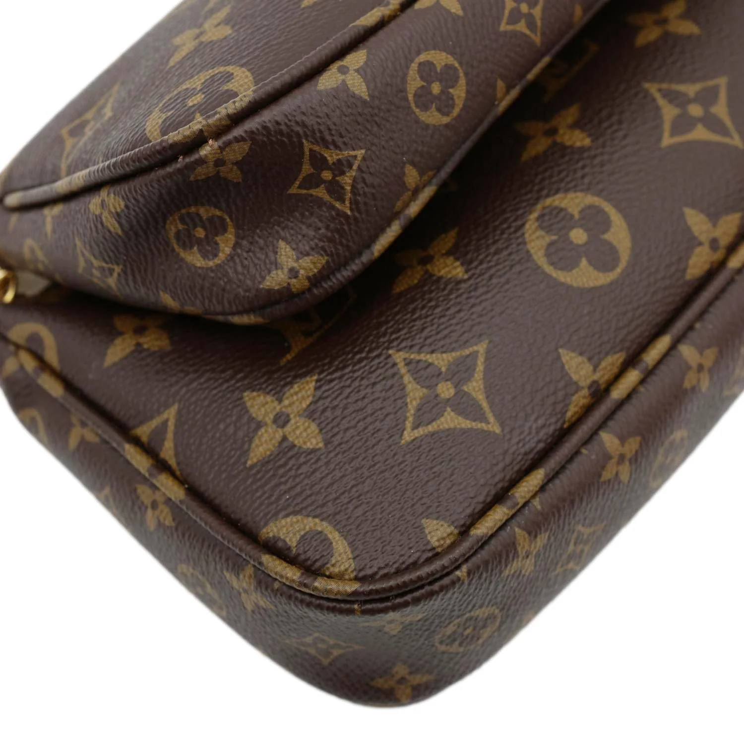 LOUIS VUITTON Multi Pochette Accessoires Monogram Canvas Crossbody Bag Brown - Image 9