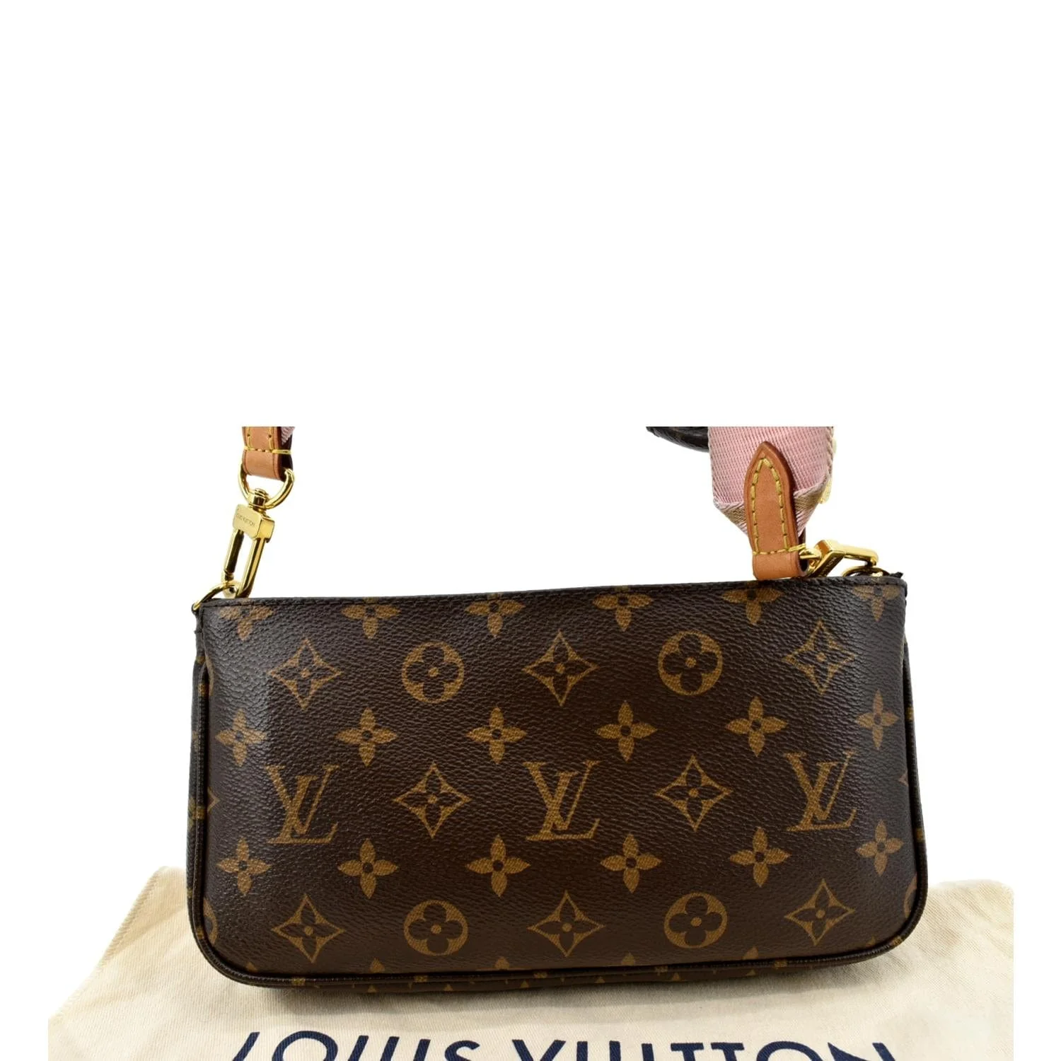 LOUIS VUITTON Multi Pochette Accessoires Monogram Canvas Shoulder Bag Brown - Image 4