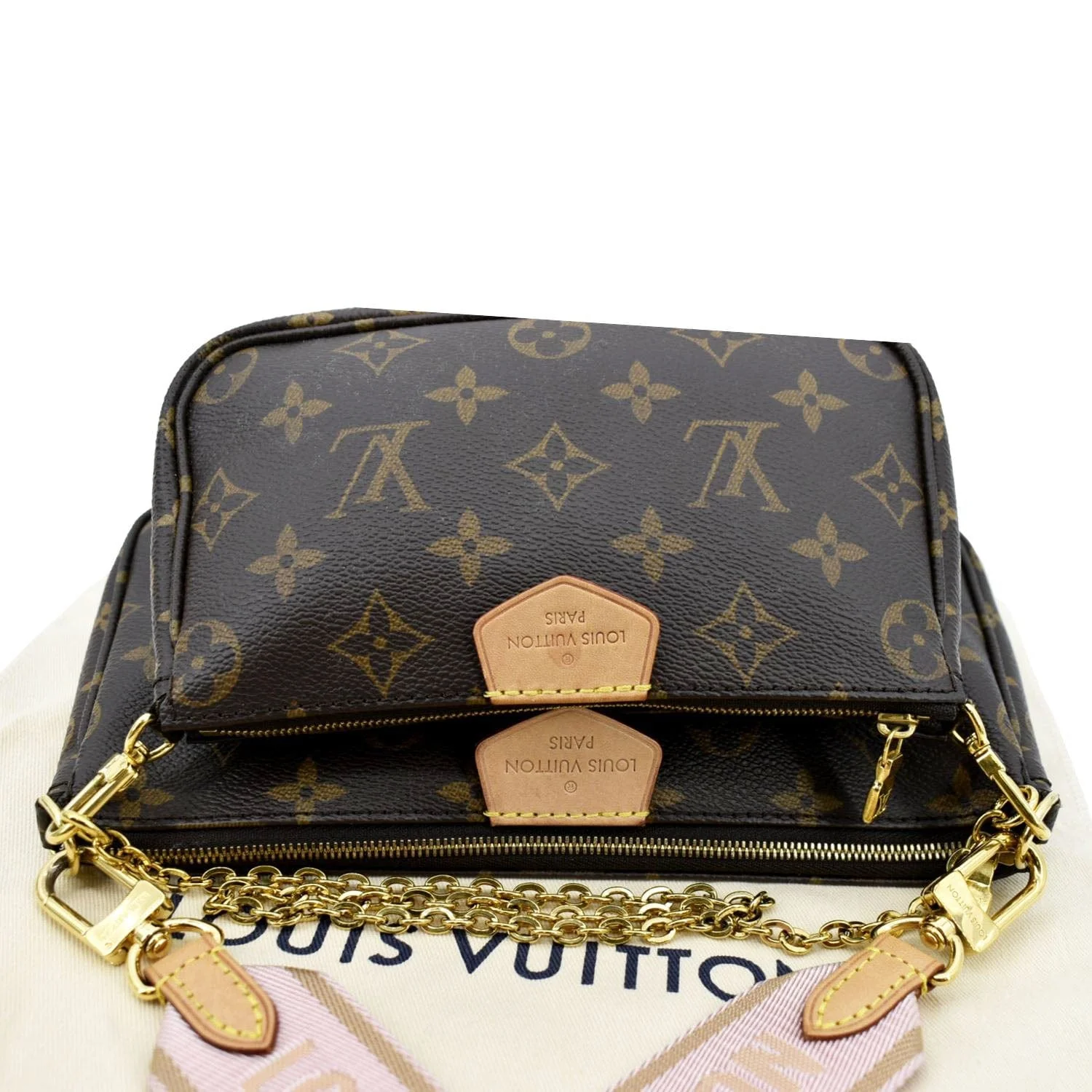 LOUIS VUITTON Multi Pochette Accessoires Monogram Canvas Shoulder Bag Brown - Image 6