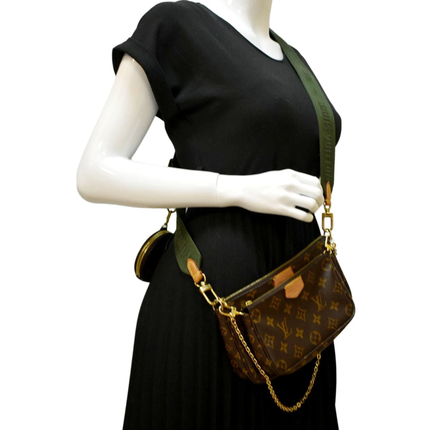 LOUIS VUITTON Multi Pochette Accessoires Monogram Canvas Shoulder Bag Brown - Image 2