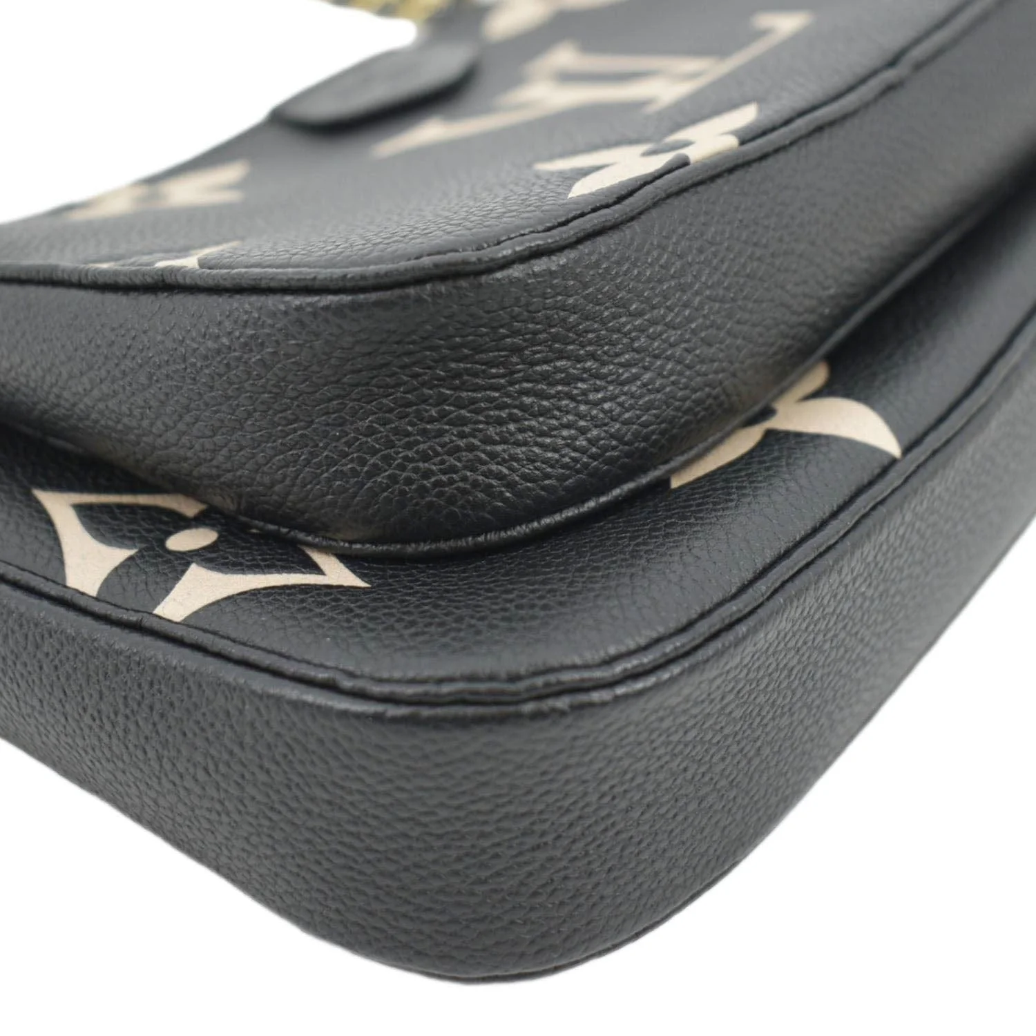 LOUIS VUITTON Multi Pochette Accessoires Bicolor Monogram Empreinte Crossbody Bag Black - Image 8