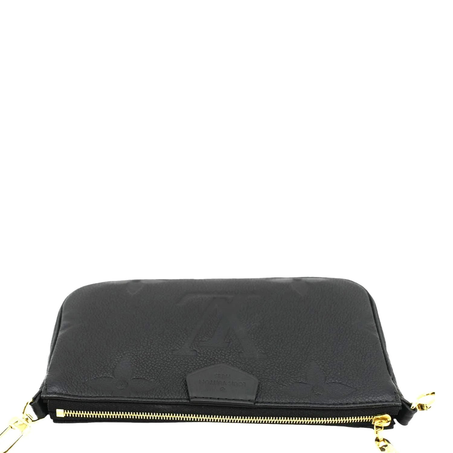 LOUIS VUITTON Multi Pochette Accessoires Monogram Empreinte Leather Crossbody Bag Black - Image 5