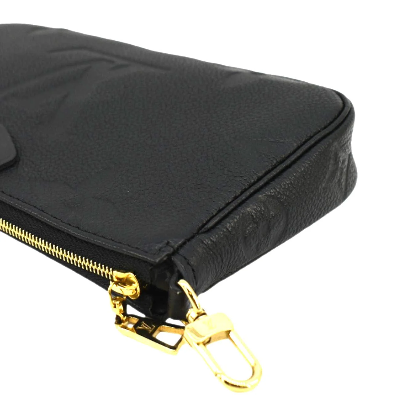 LOUIS VUITTON Multi Pochette Accessoires Monogram Empreinte Leather Crossbody Bag Black - Image 7