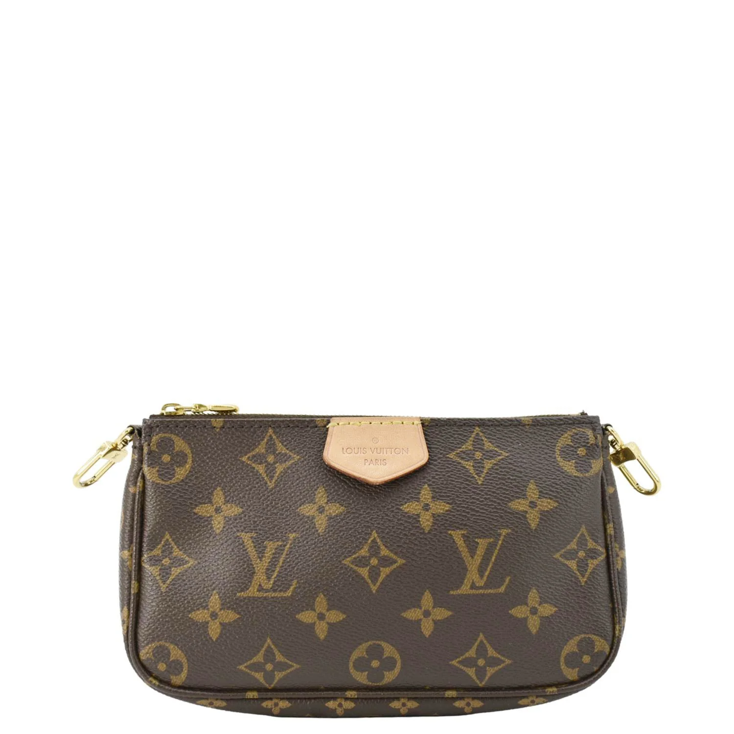 LOUIS VUITTON Multi Pochette Accessoires Monogram Canvas Crossbody Bag Olive - Image 4