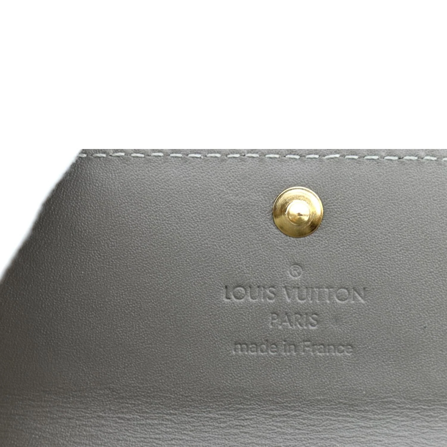 LOUIS VUITTON Multicles Vernis Leather 4 Key Holder Greenish Gray - Image 10