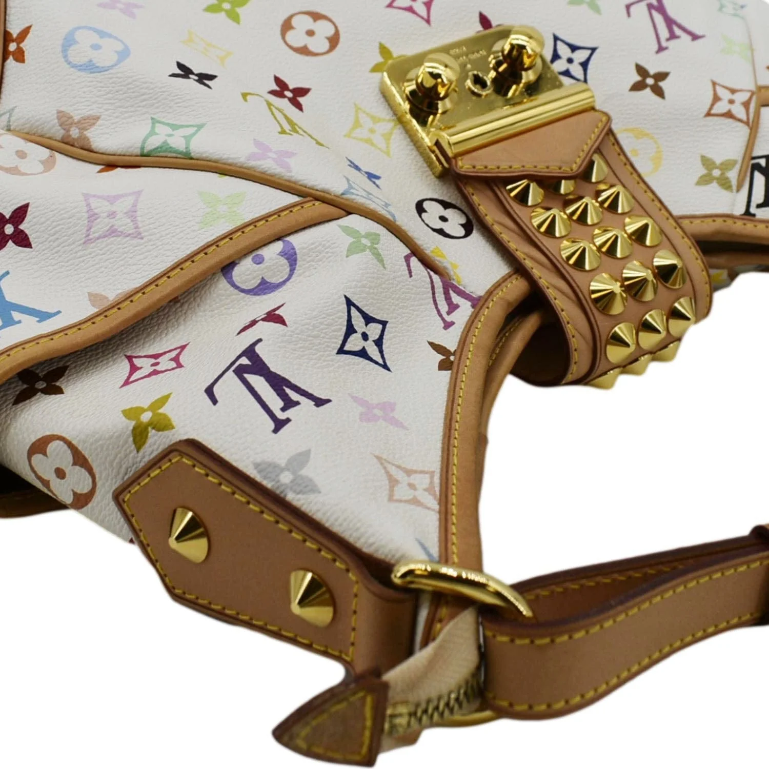 LOUIS VUITTON Chrissie Monogram Multicolor Canvas Hobo Bag White - Image 5