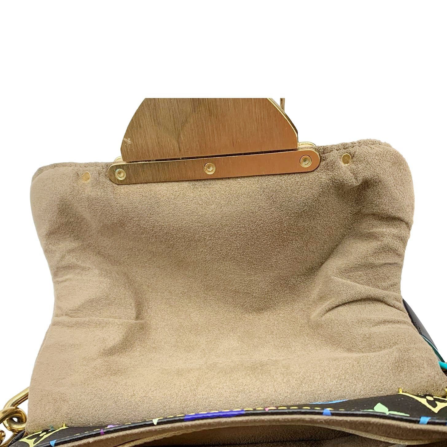 LOUIS VUITTON Marilyn Multicolor Monogram Canvas Satchel Bag Black - Image 14