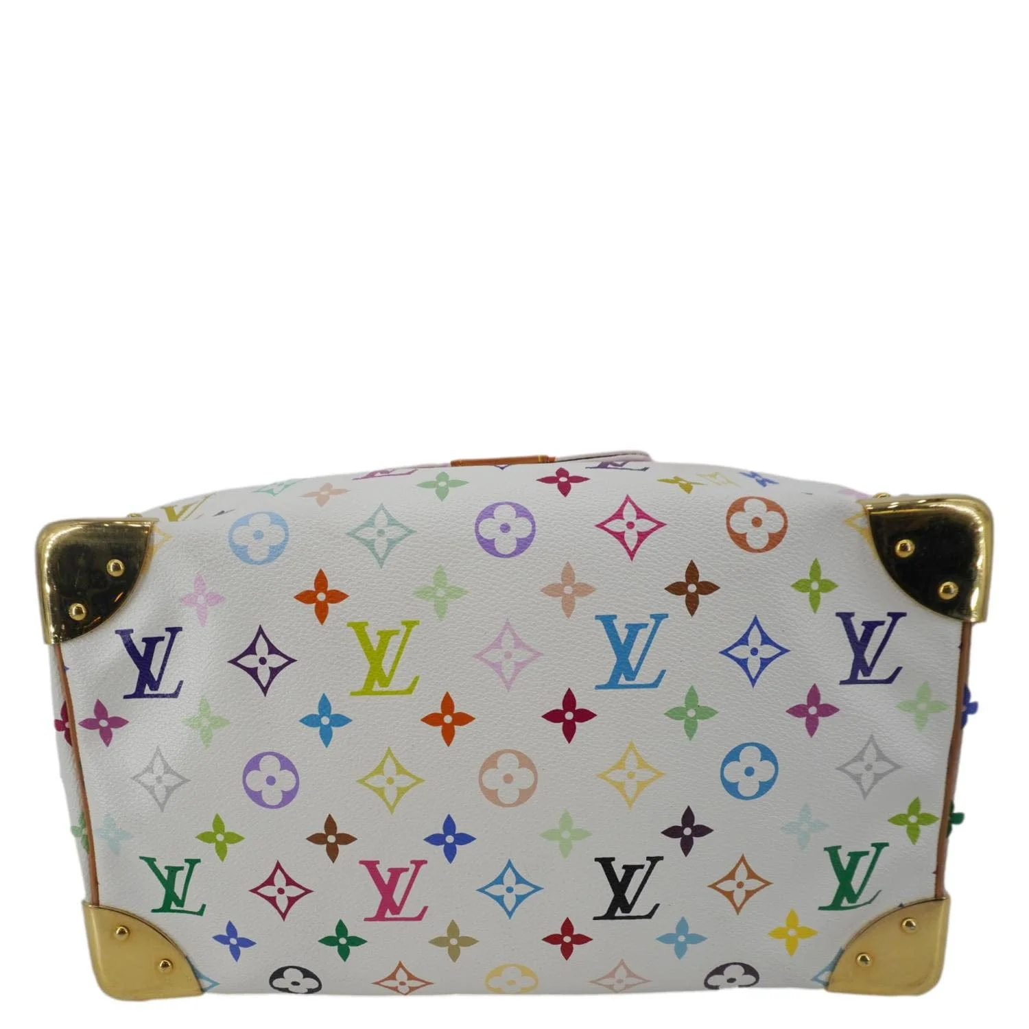 LOUIS VUITTON Speedy 30 Monogram Multicolor Canvas Satchel Bag White - Image 12