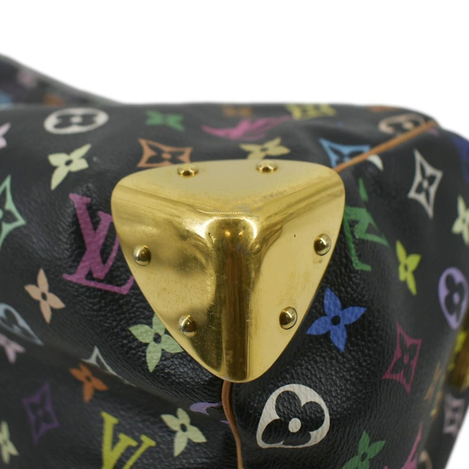 LOUIS VUITTON Speedy 40 Monogram Multicolor Satchel Bag Black - Image 7
