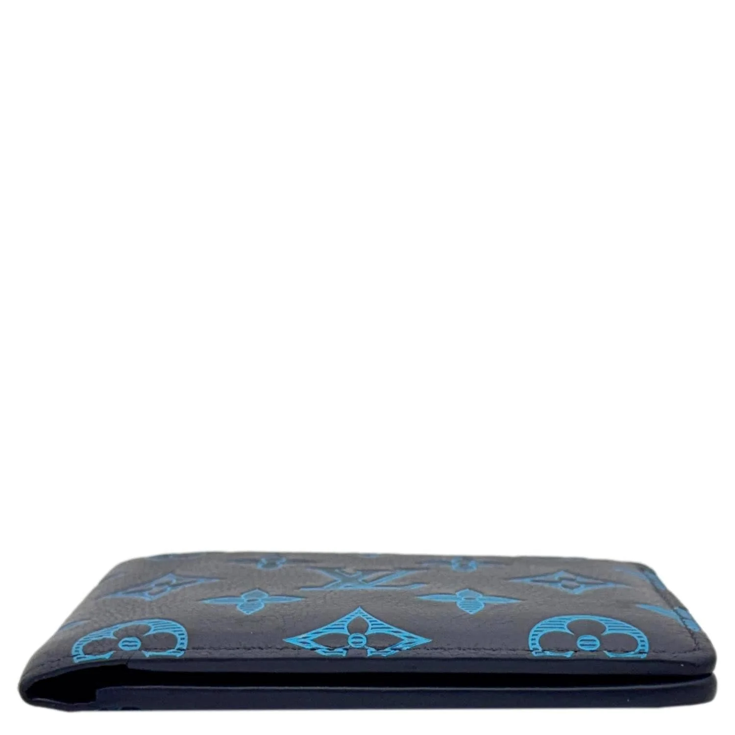LOUIS VUITTON Multiple Bi-fold Monogram Shadow Wallet Blue - Image 5