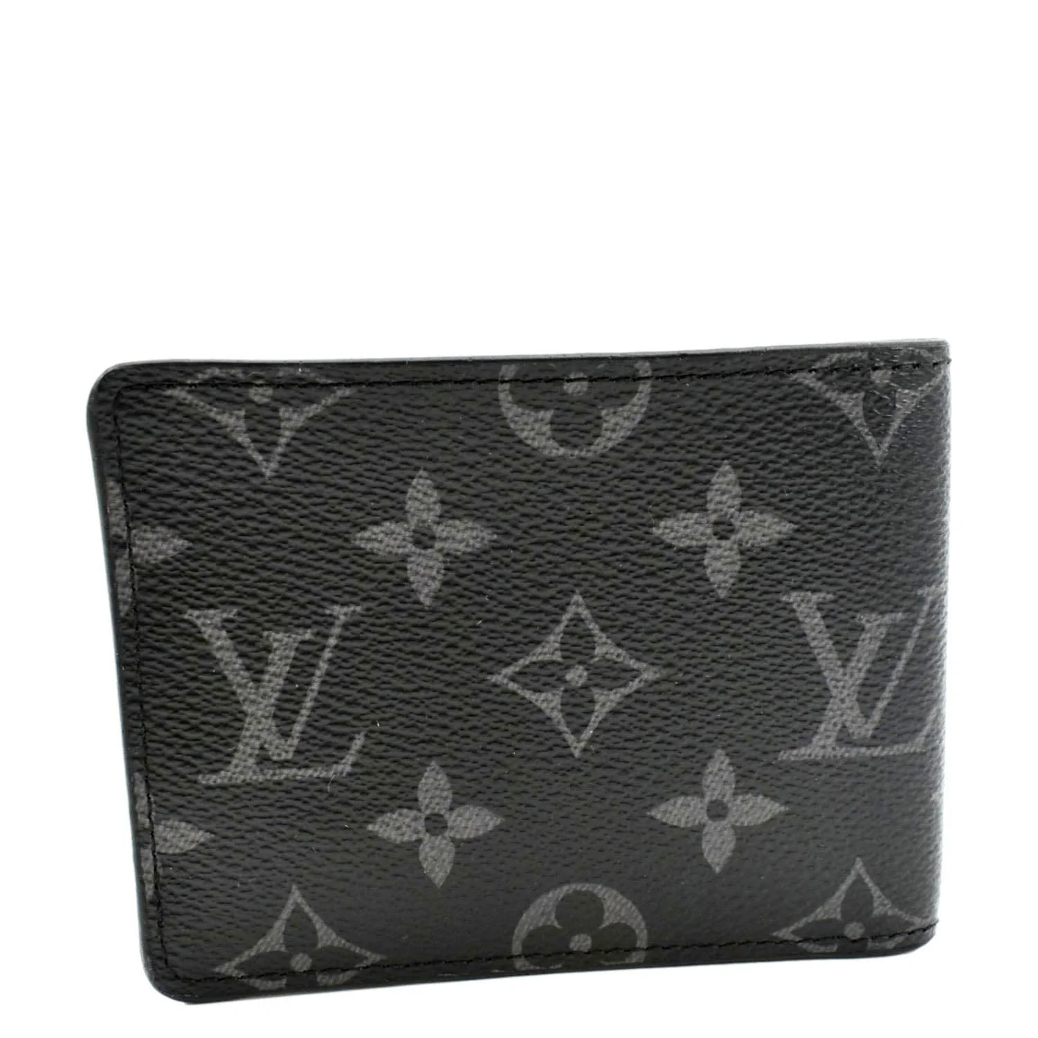 LOUIS VUITTON Monogram Eclipse Canvas Multiple Mens Wallet Black/Grey - Image 2