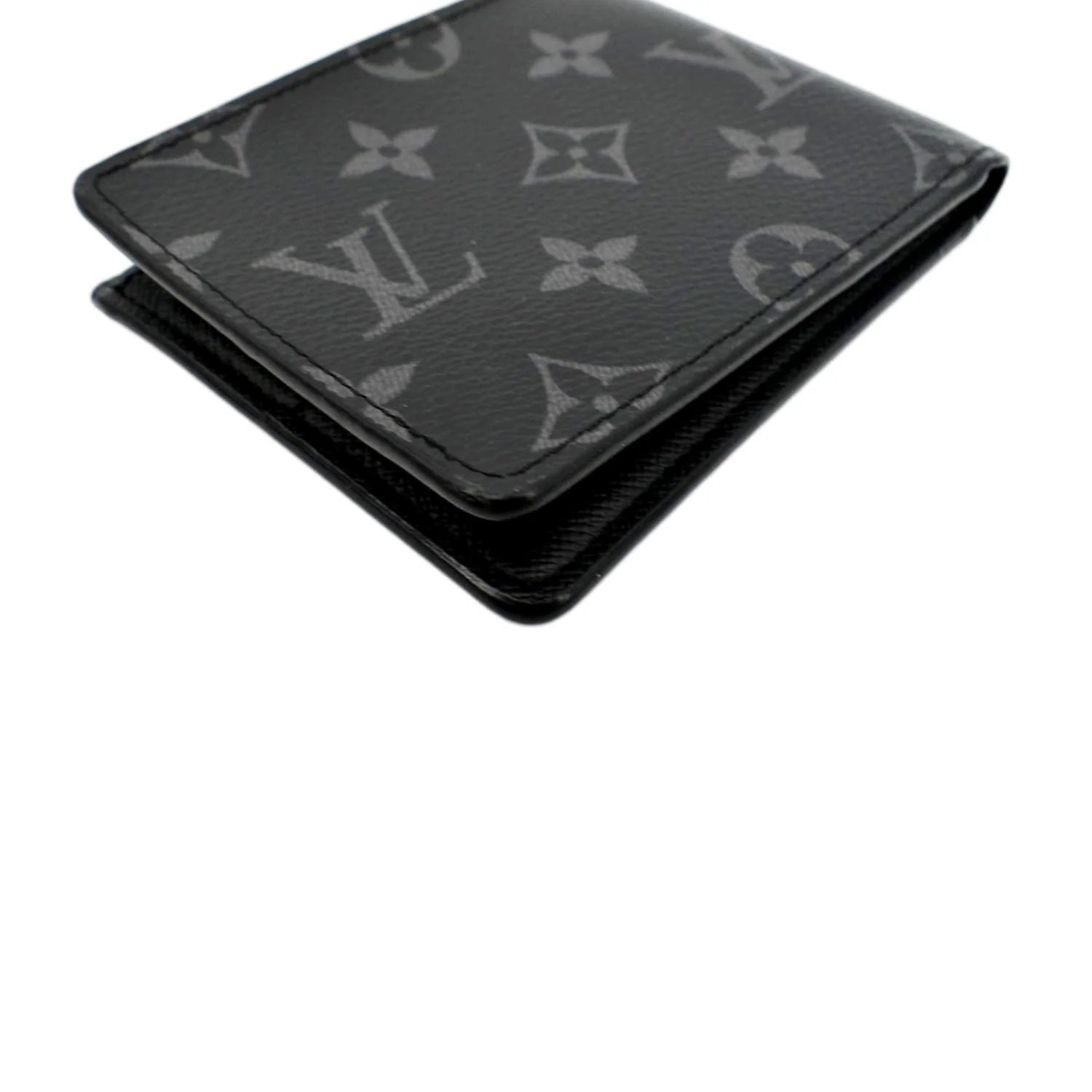 LOUIS VUITTON Monogram Eclipse Canvas Multiple Mens Wallet Black/Grey - Image 4