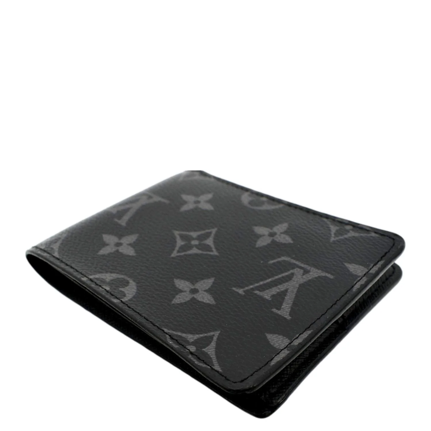 LOUIS VUITTON Monogram Eclipse Canvas Multiple Mens Wallet Black/Grey - Image 6