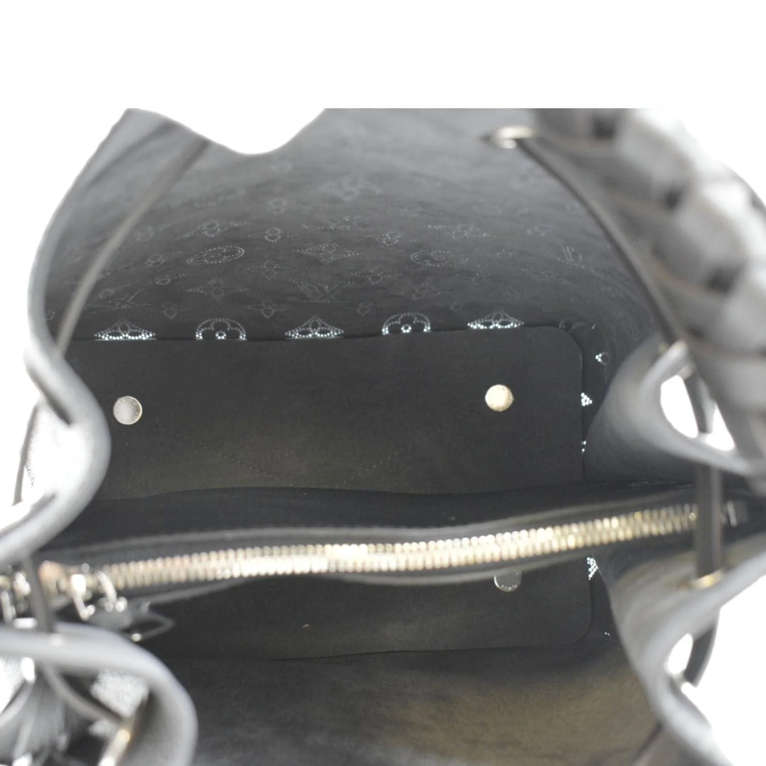 LOUIS VUITTON Muria Mahina Perforated Leather Shoulder Bag Black - Image 11